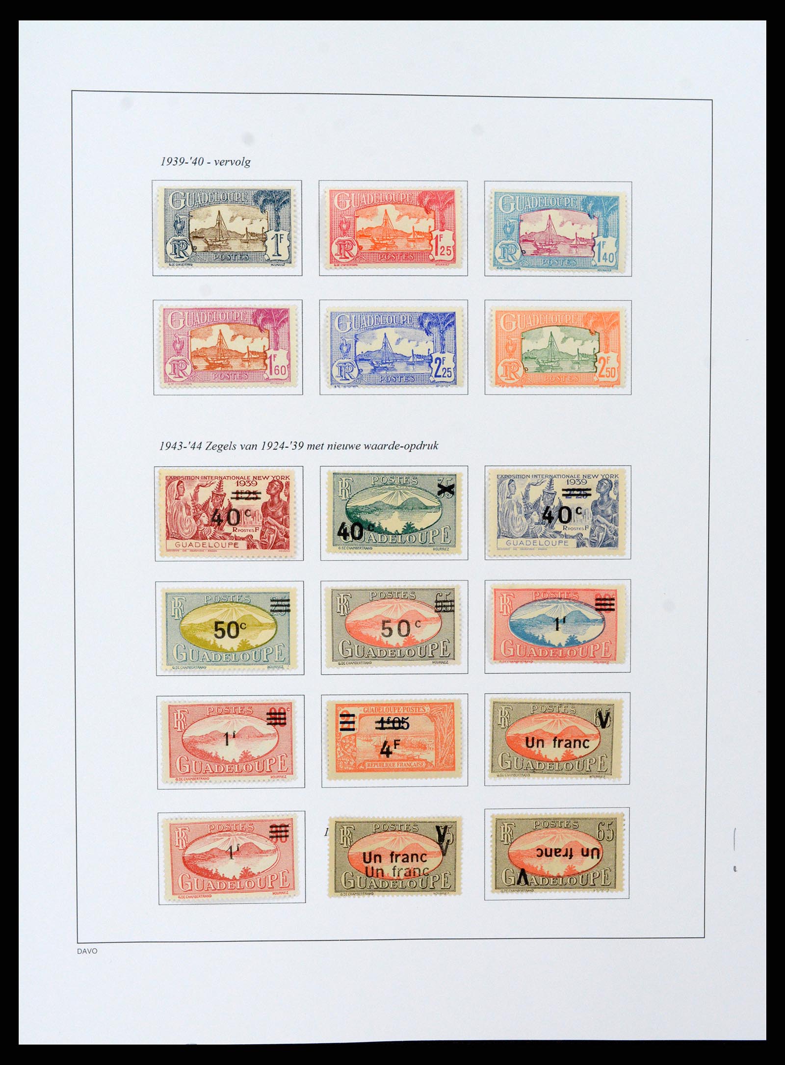 37480 070 - Stamp collection 37480 Guadeloupe supercollection 1823-1947.