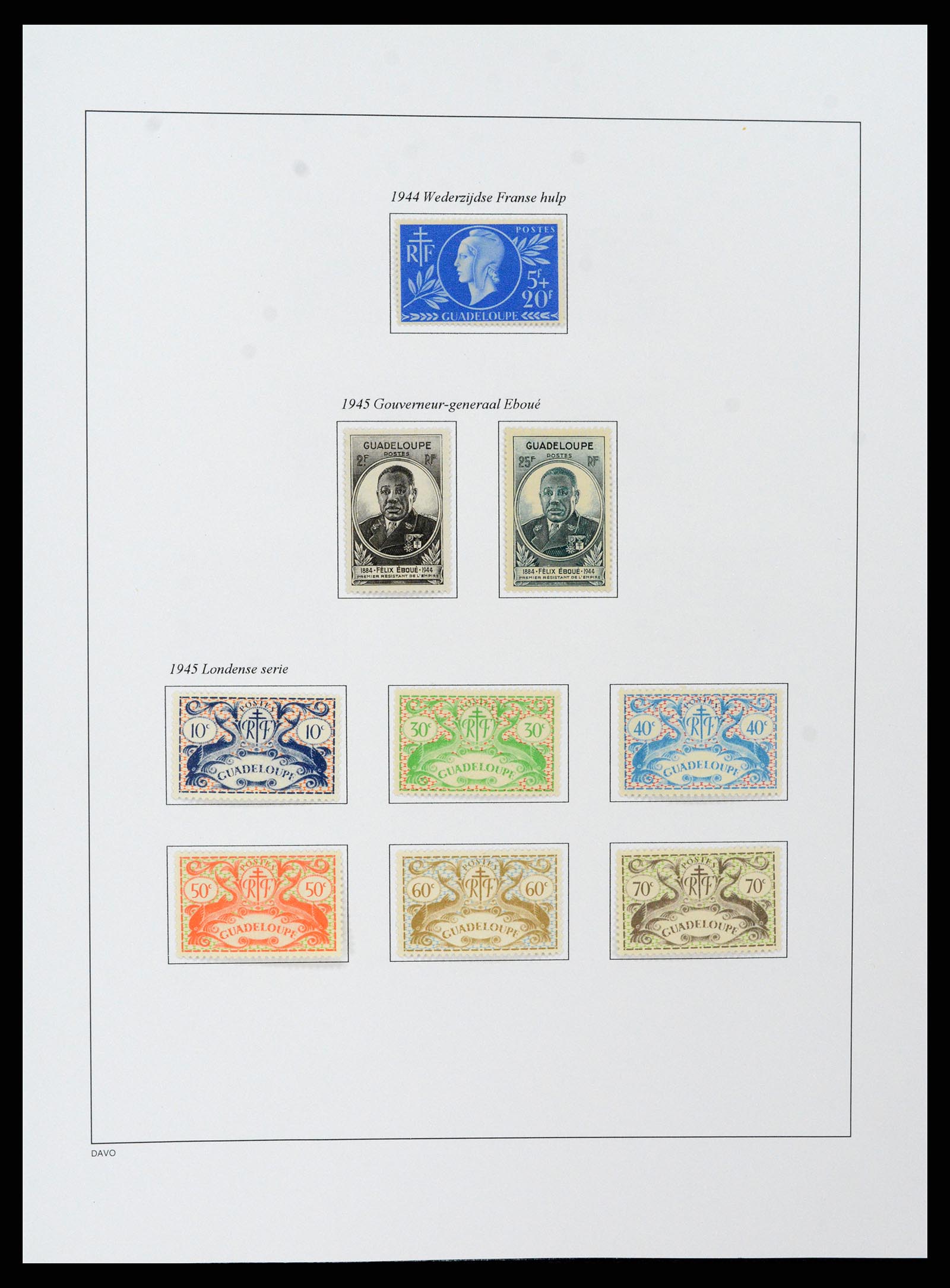 37480 073 - Stamp collection 37480 Guadeloupe supercollection 1823-1947.