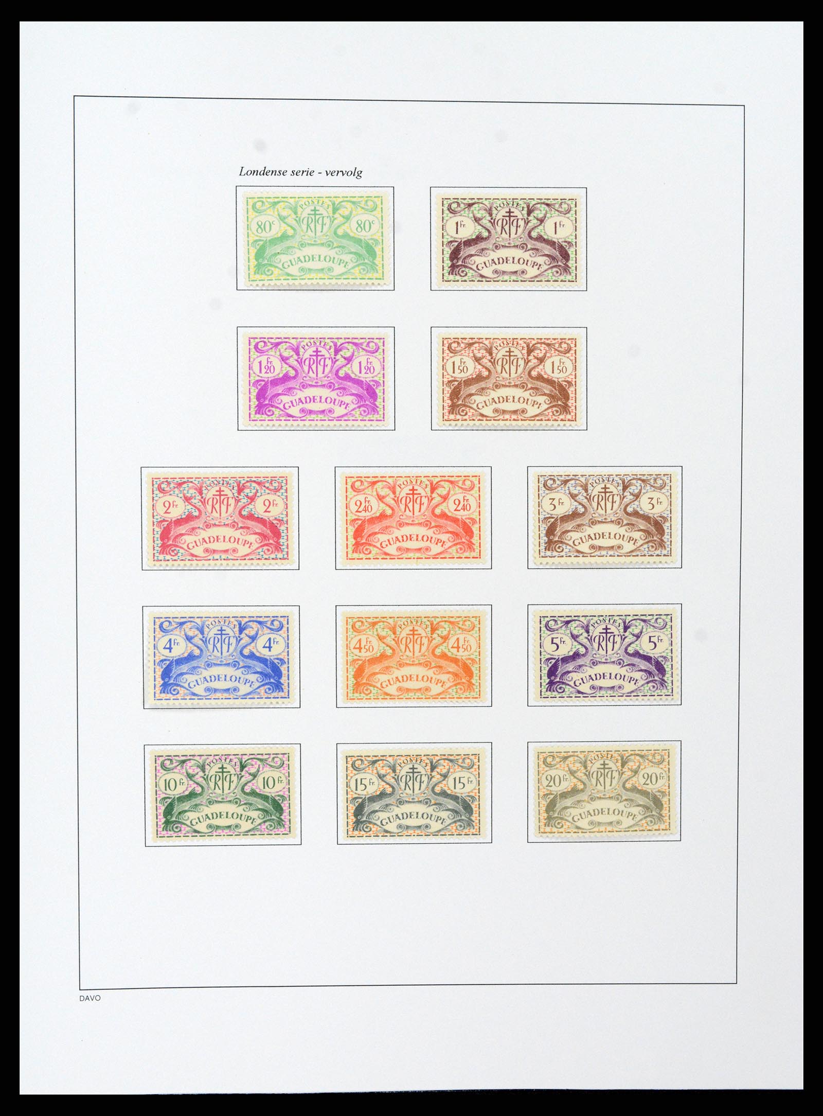 37480 074 - Stamp collection 37480 Guadeloupe supercollection 1823-1947.