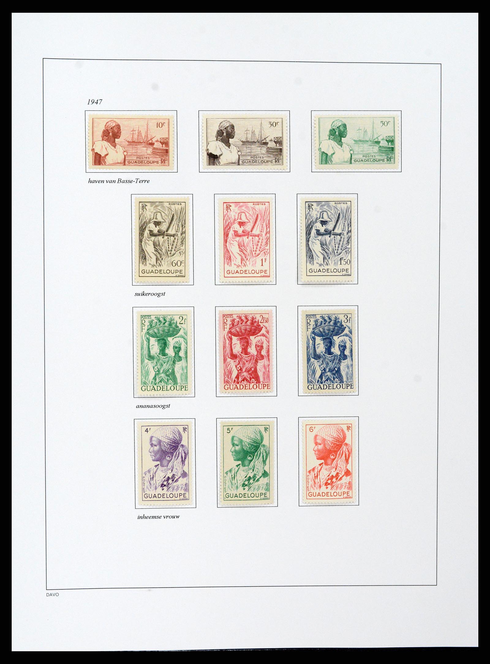 37480 079 - Stamp collection 37480 Guadeloupe supercollection 1823-1947.