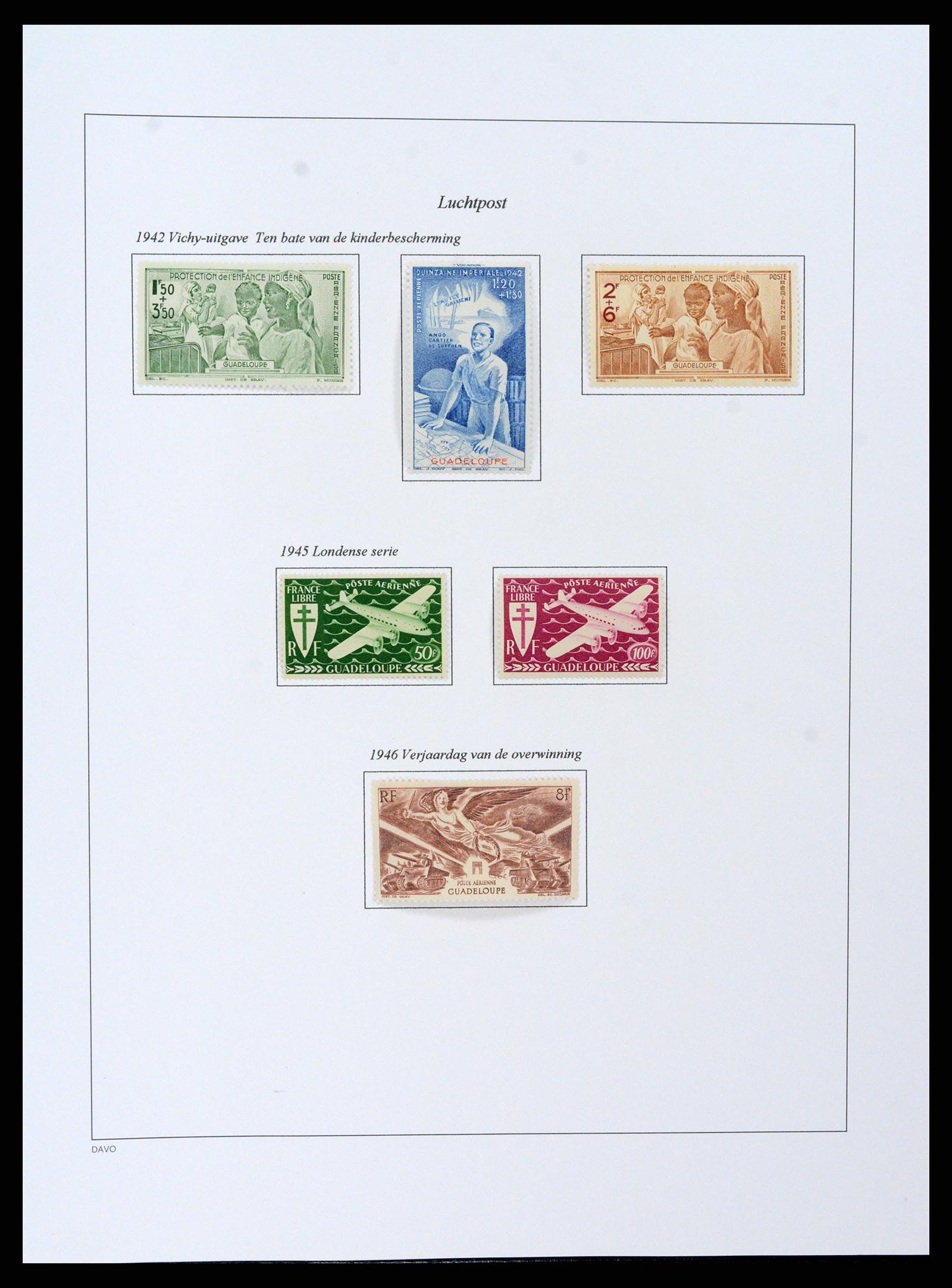 37480 084 - Stamp collection 37480 Guadeloupe supercollection 1823-1947.