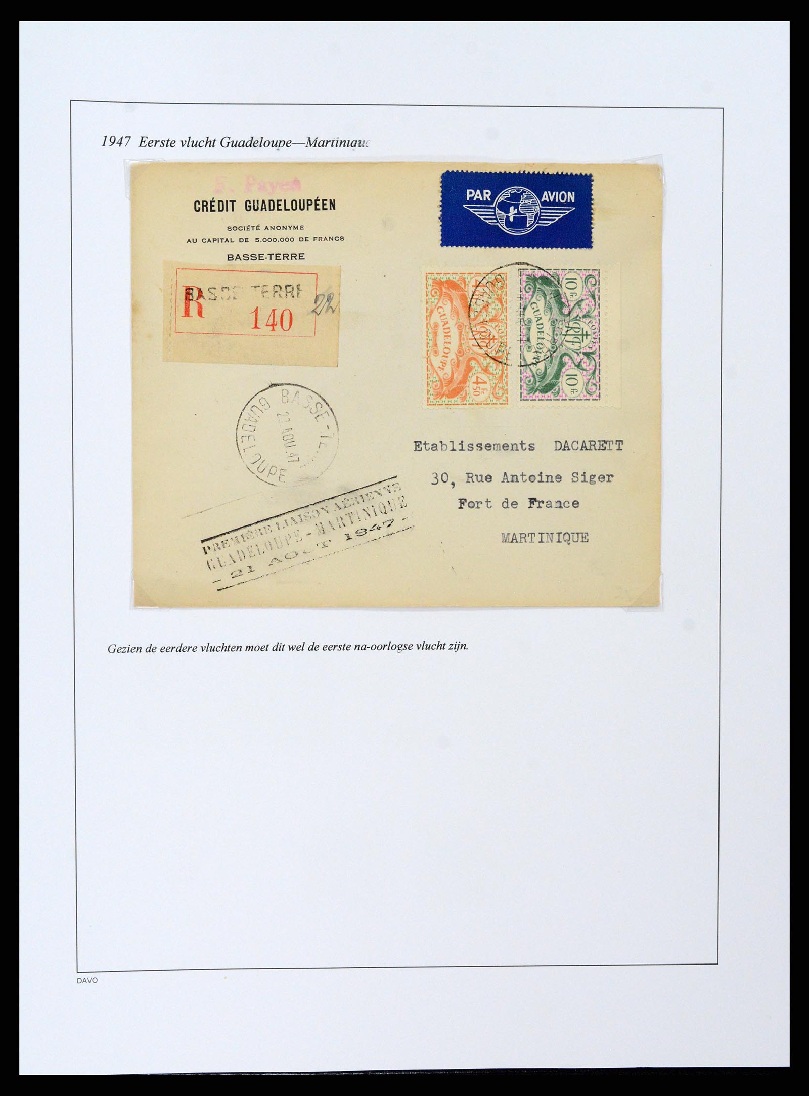 37480 086 - Postzegelverzameling 37480 Guadeloupe supercollectie 1823-1947.