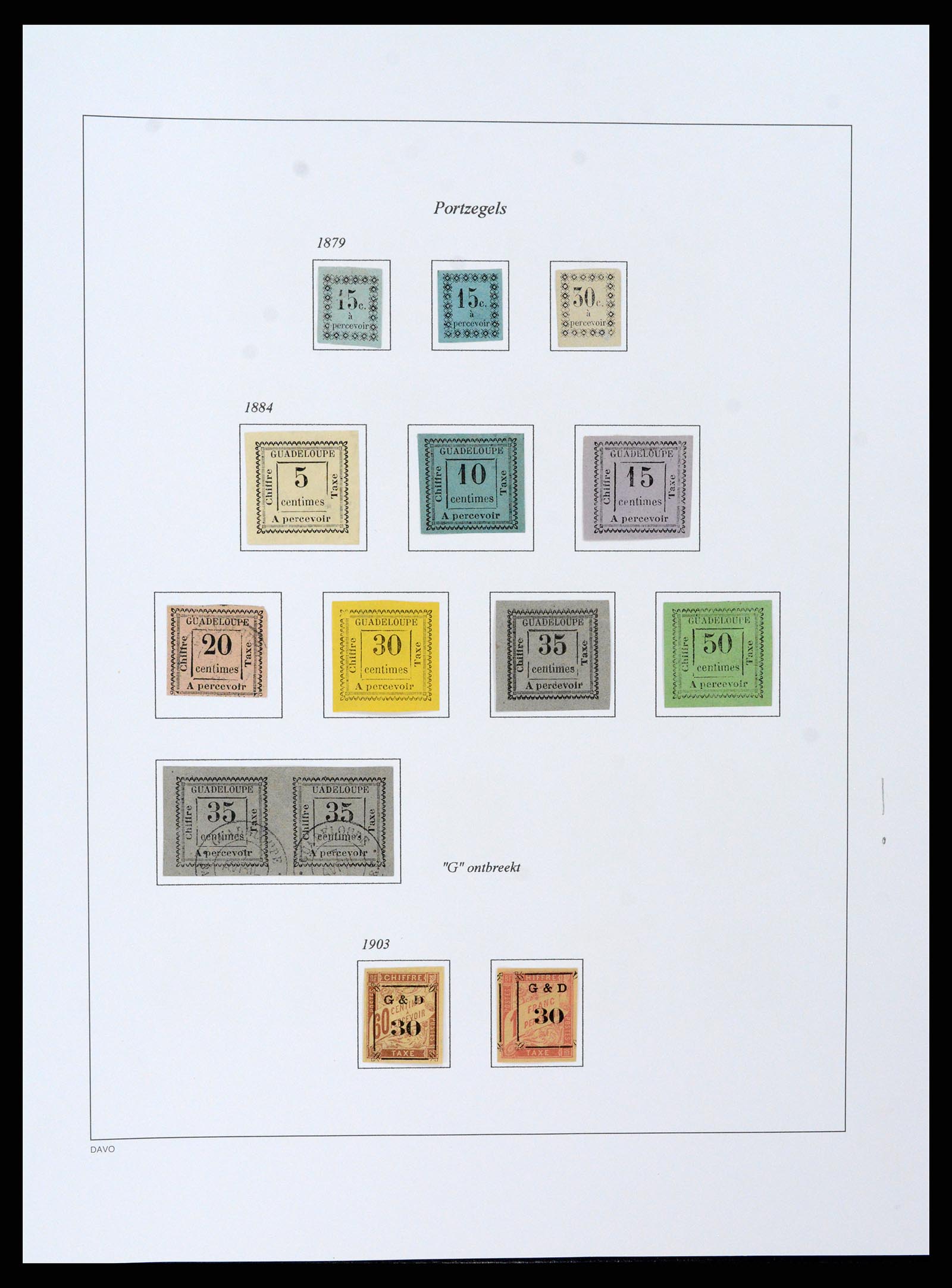 37480 087 - Postzegelverzameling 37480 Guadeloupe supercollectie 1823-1947.