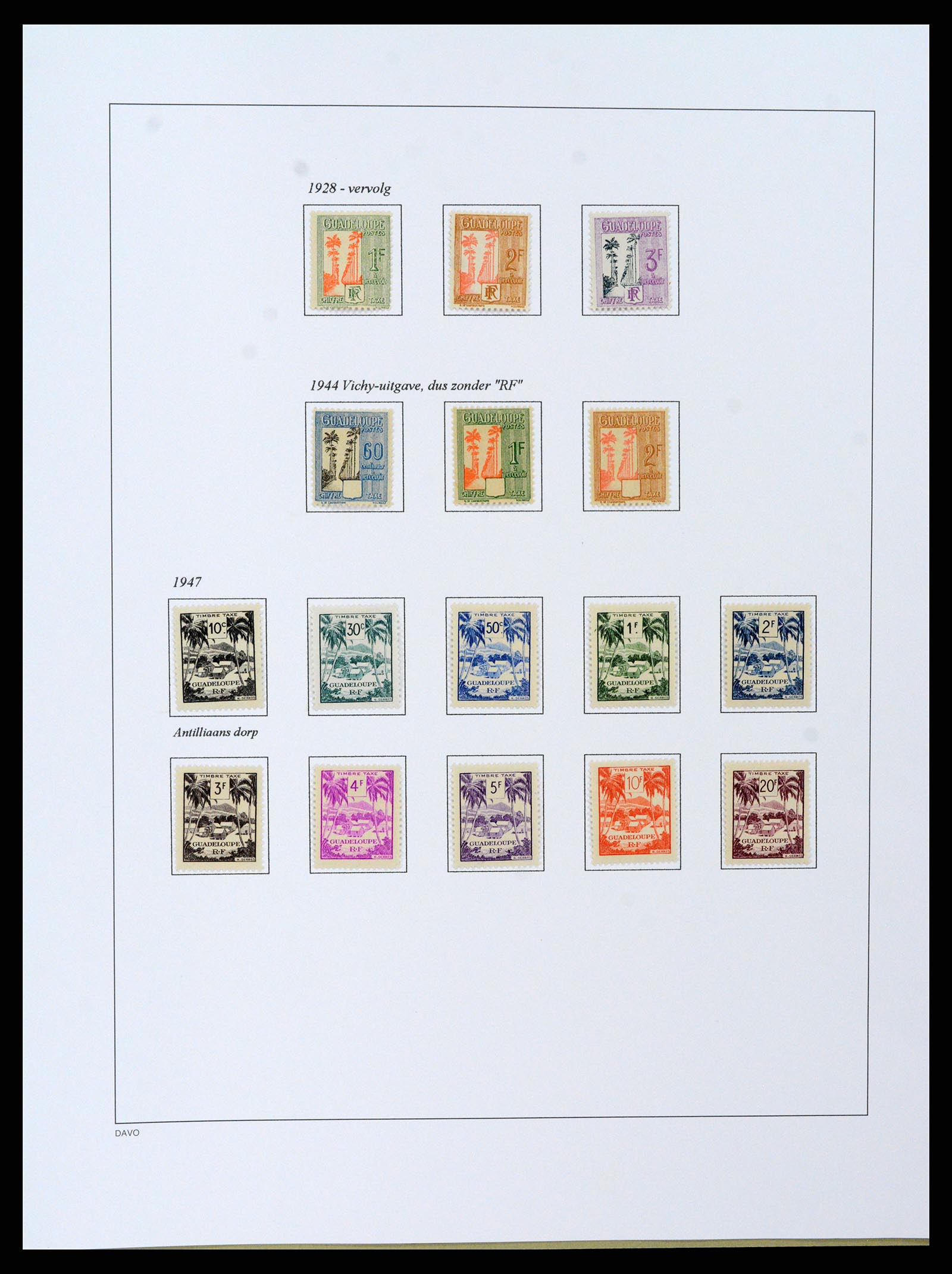 37480 089 - Postzegelverzameling 37480 Guadeloupe supercollectie 1823-1947.