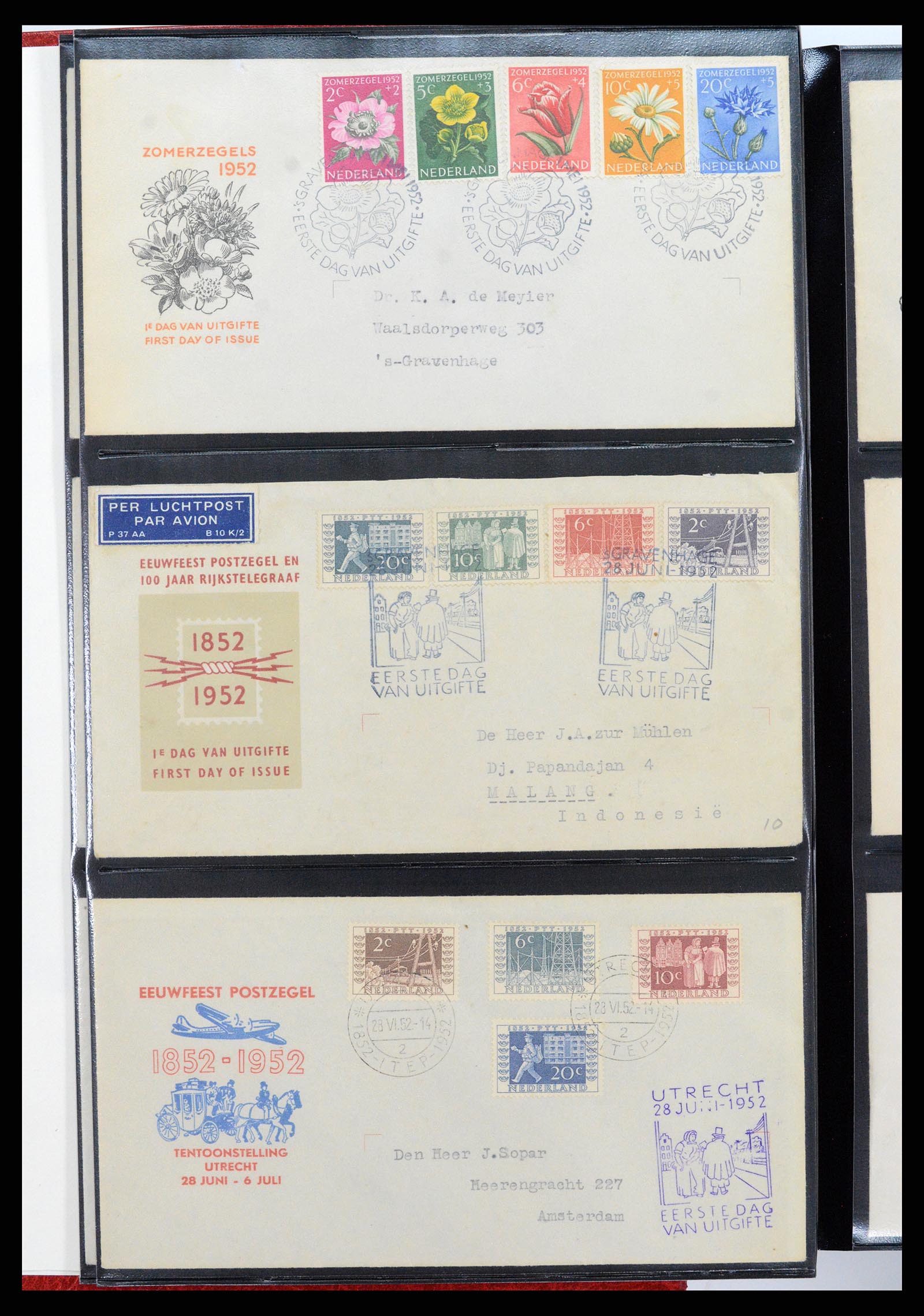 37484 005 - Postzegelverzameling 37484 Nederland FDC's 1950-1976.
