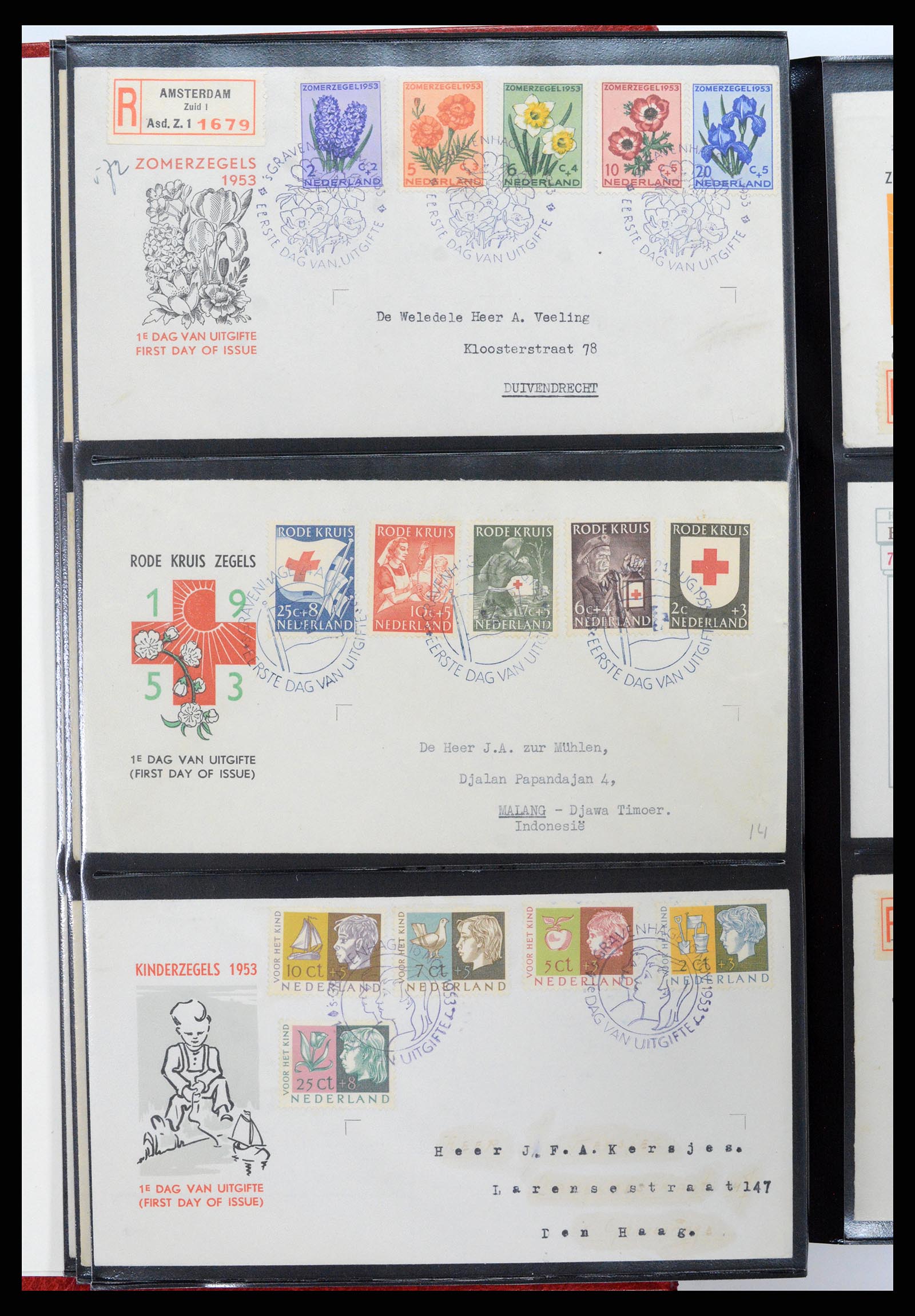 37484 007 - Postzegelverzameling 37484 Nederland FDC's 1950-1976.