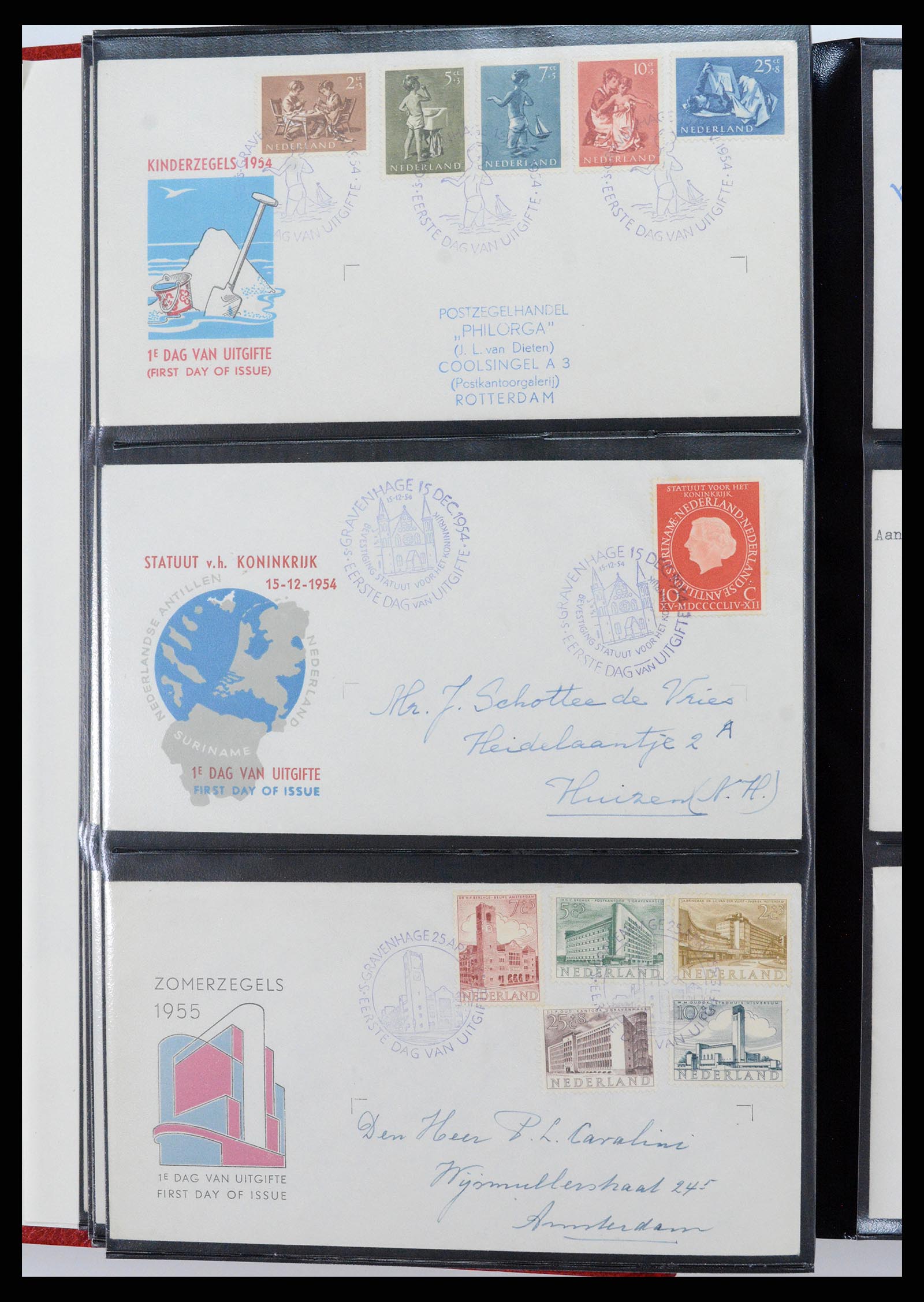 37484 009 - Postzegelverzameling 37484 Nederland FDC's 1950-1976.