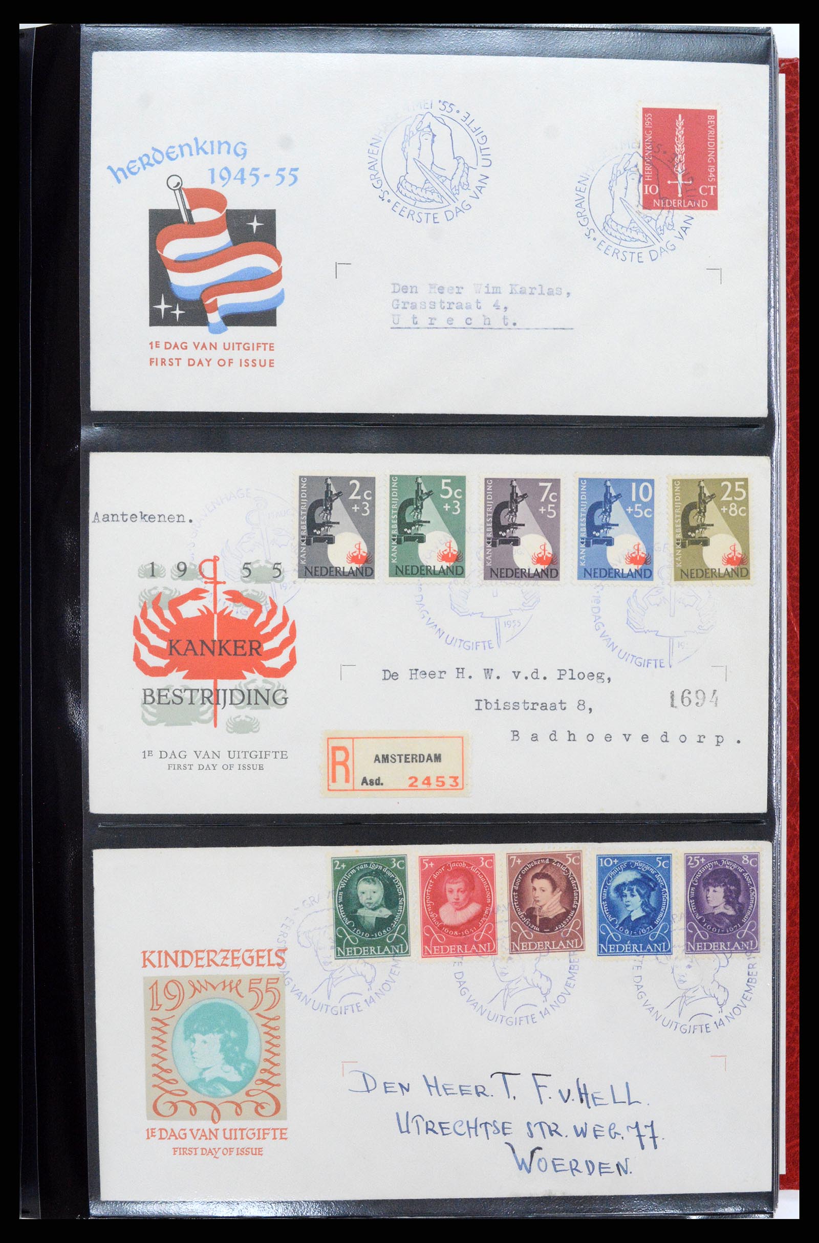 37484 010 - Postzegelverzameling 37484 Nederland FDC's 1950-1976.