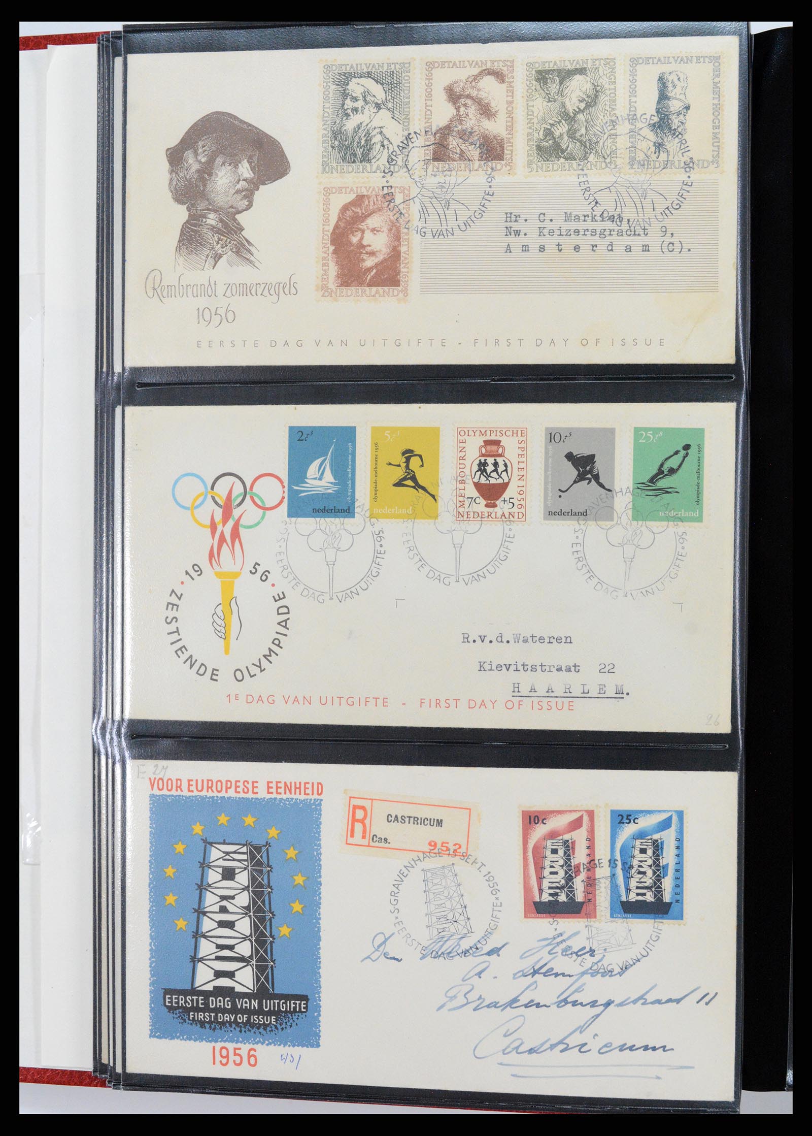37484 011 - Postzegelverzameling 37484 Nederland FDC's 1950-1976.
