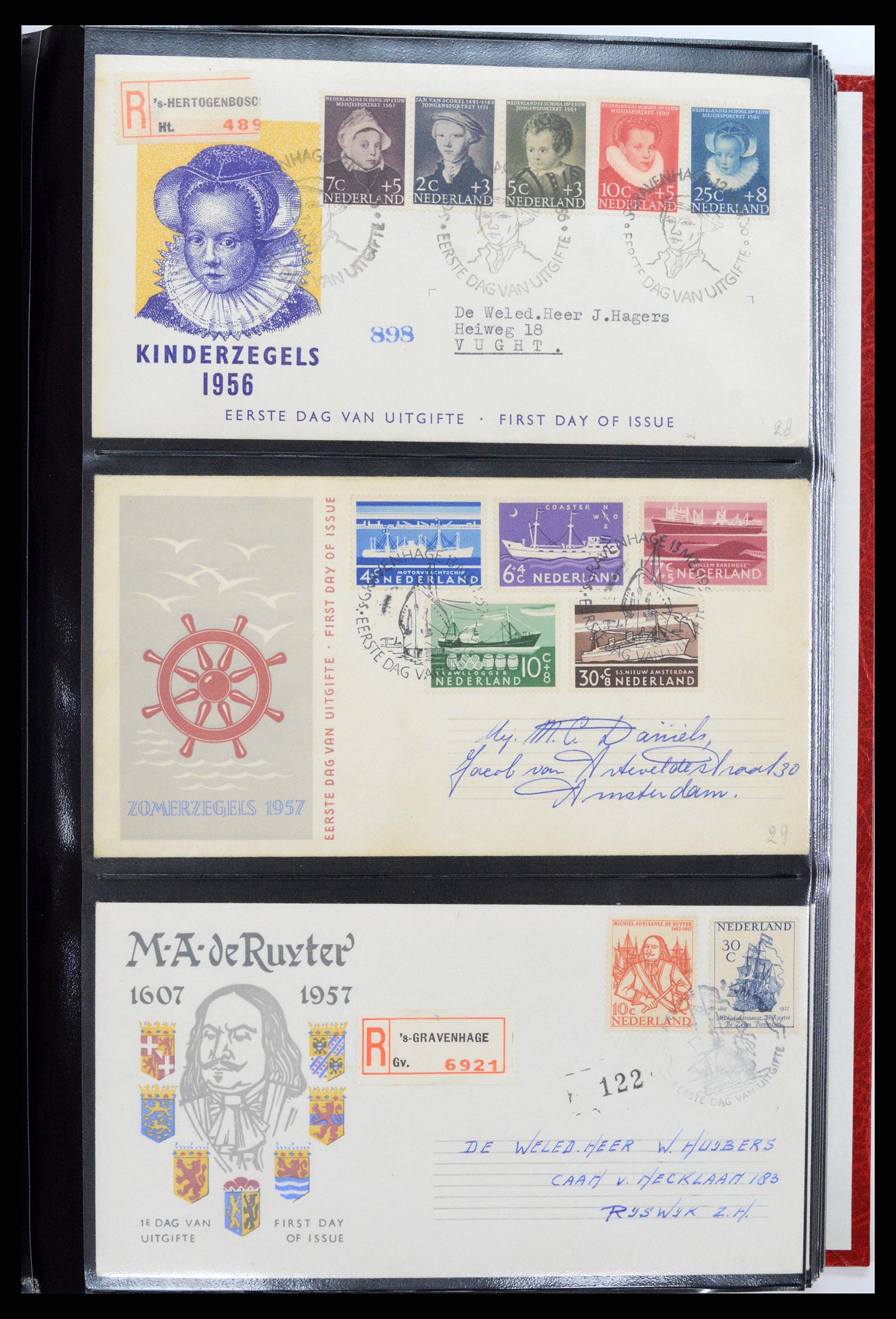 37484 012 - Postzegelverzameling 37484 Nederland FDC's 1950-1976.