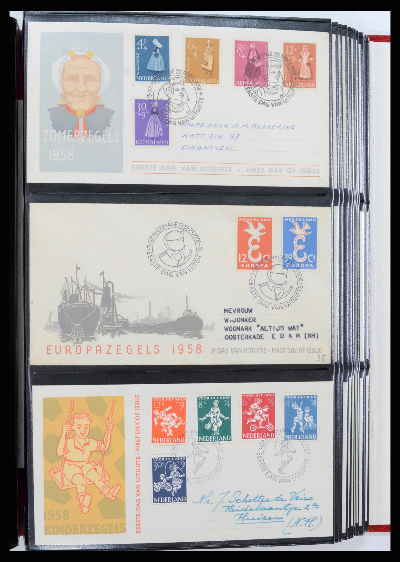 37484 014 - Postzegelverzameling 37484 Nederland FDC's 1950-1976.