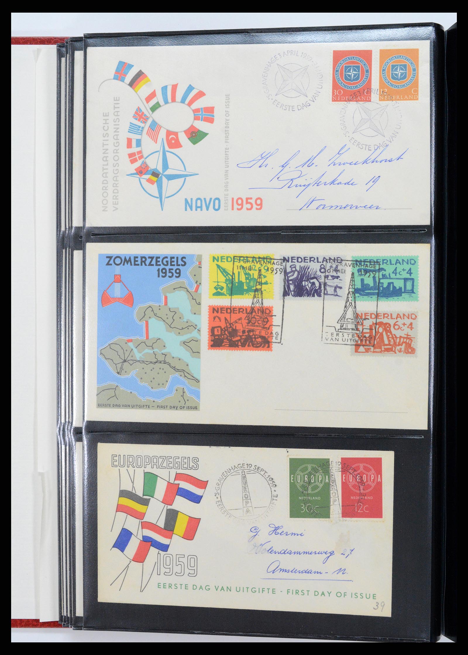 37484 015 - Postzegelverzameling 37484 Nederland FDC's 1950-1976.
