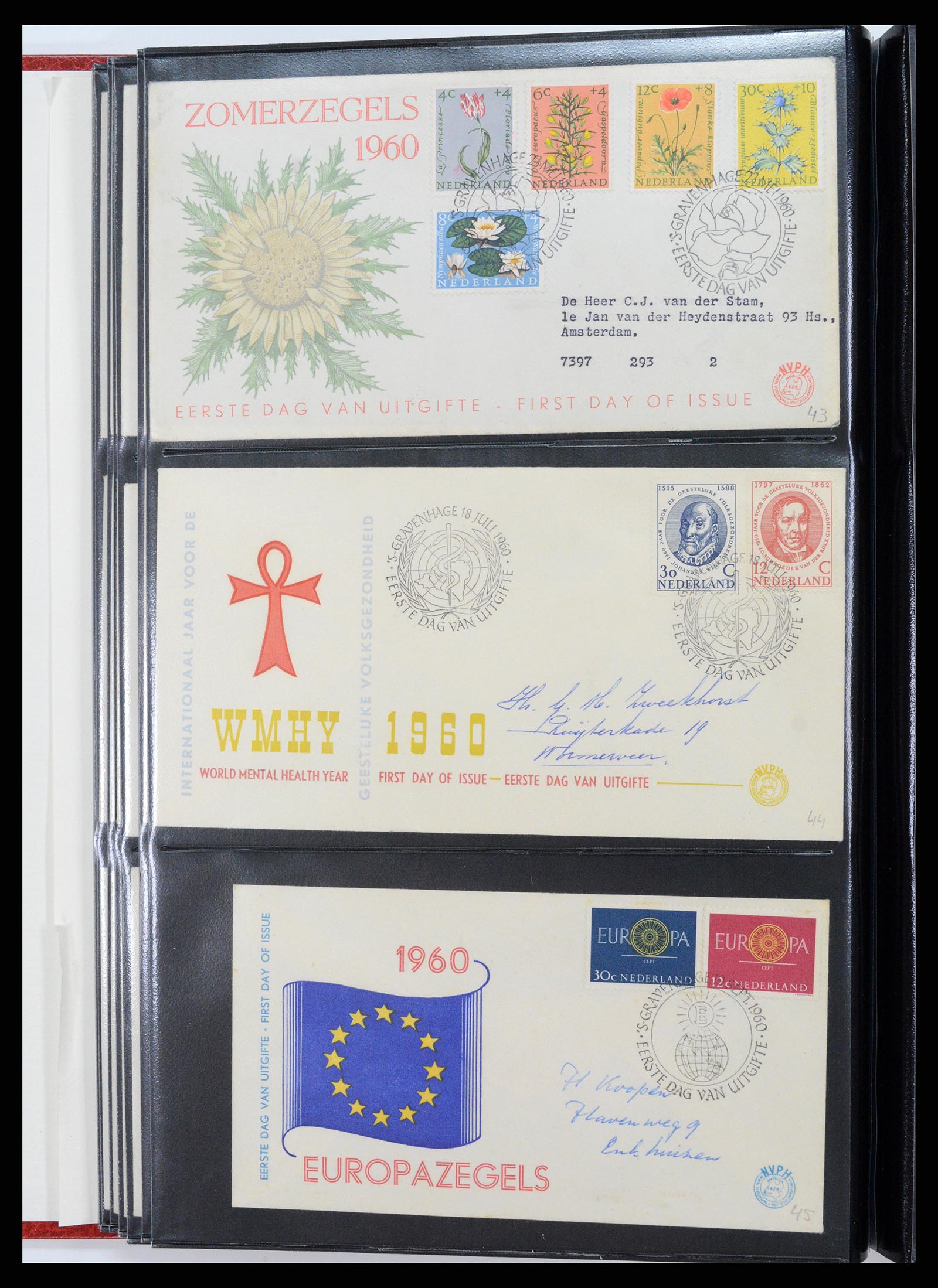 37484 017 - Postzegelverzameling 37484 Nederland FDC's 1950-1976.