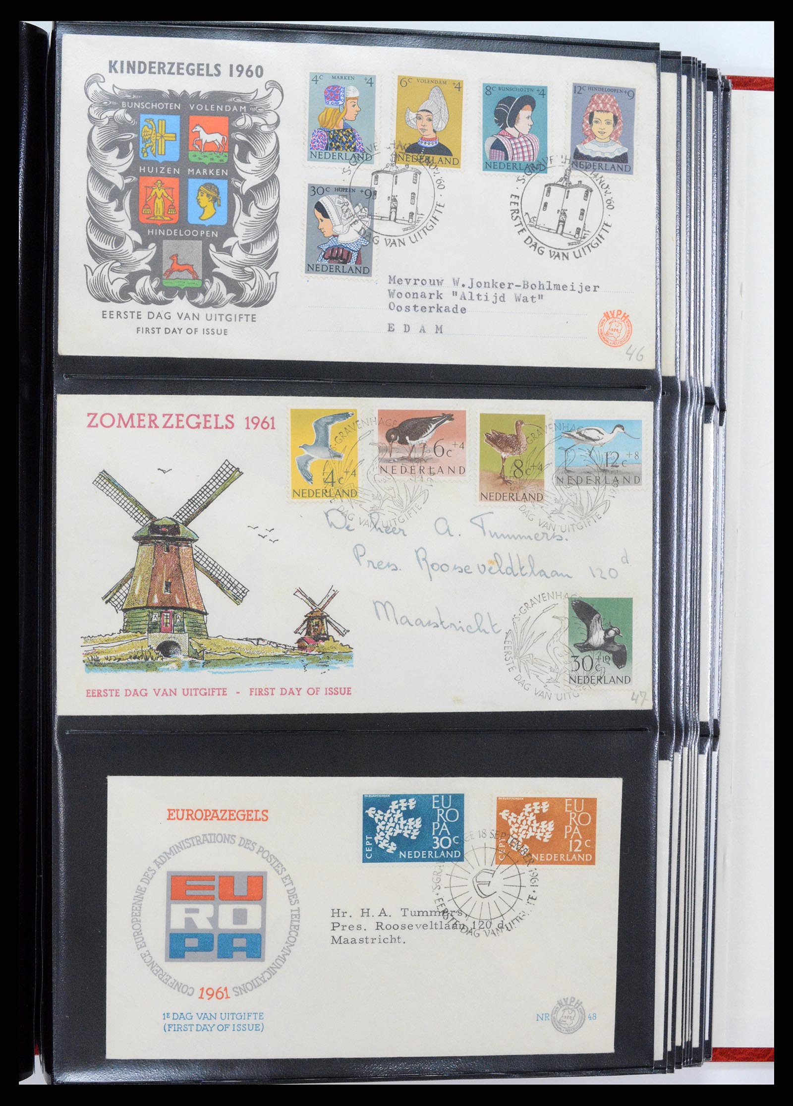 37484 018 - Postzegelverzameling 37484 Nederland FDC's 1950-1976.