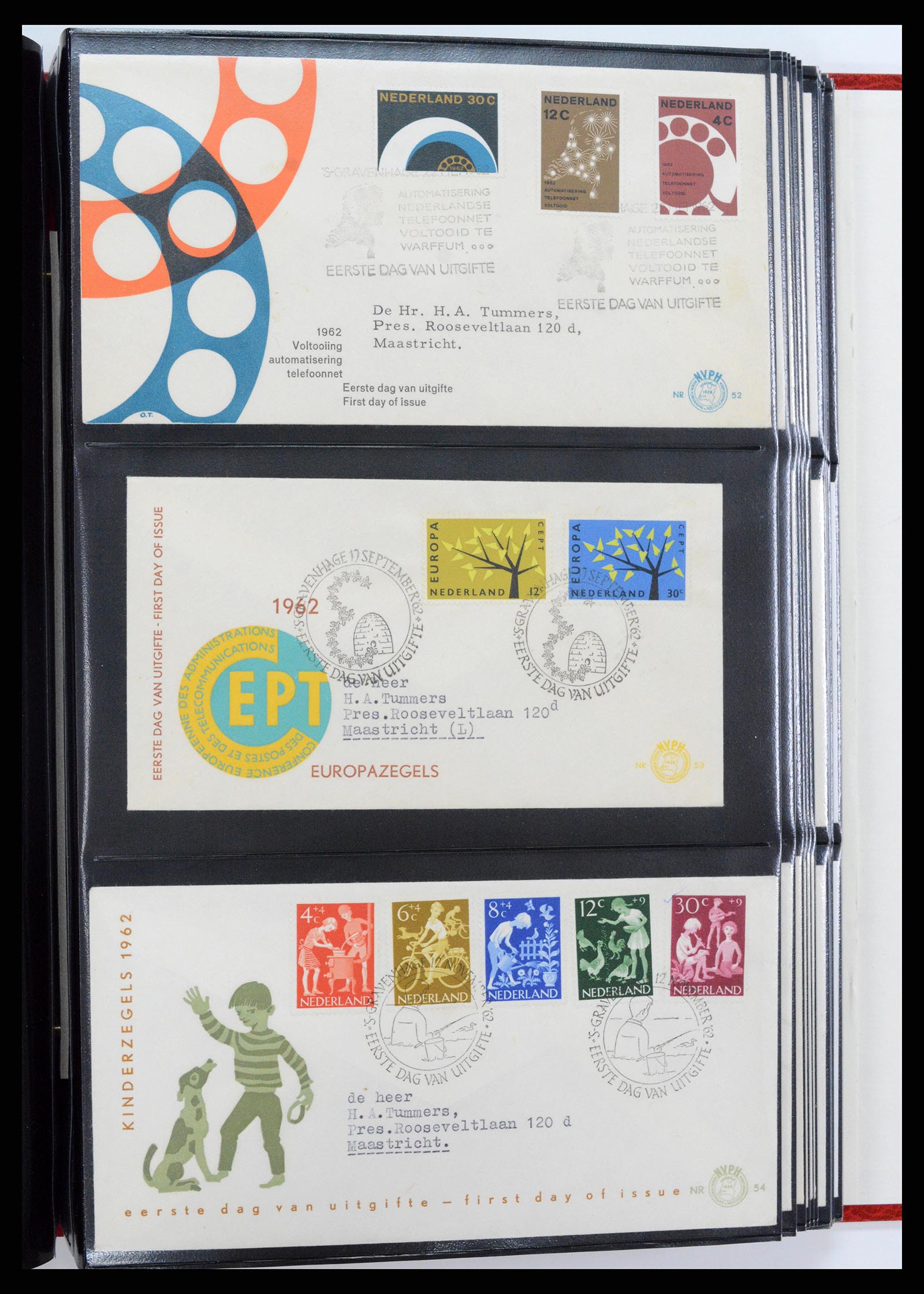 37484 020 - Postzegelverzameling 37484 Nederland FDC's 1950-1976.