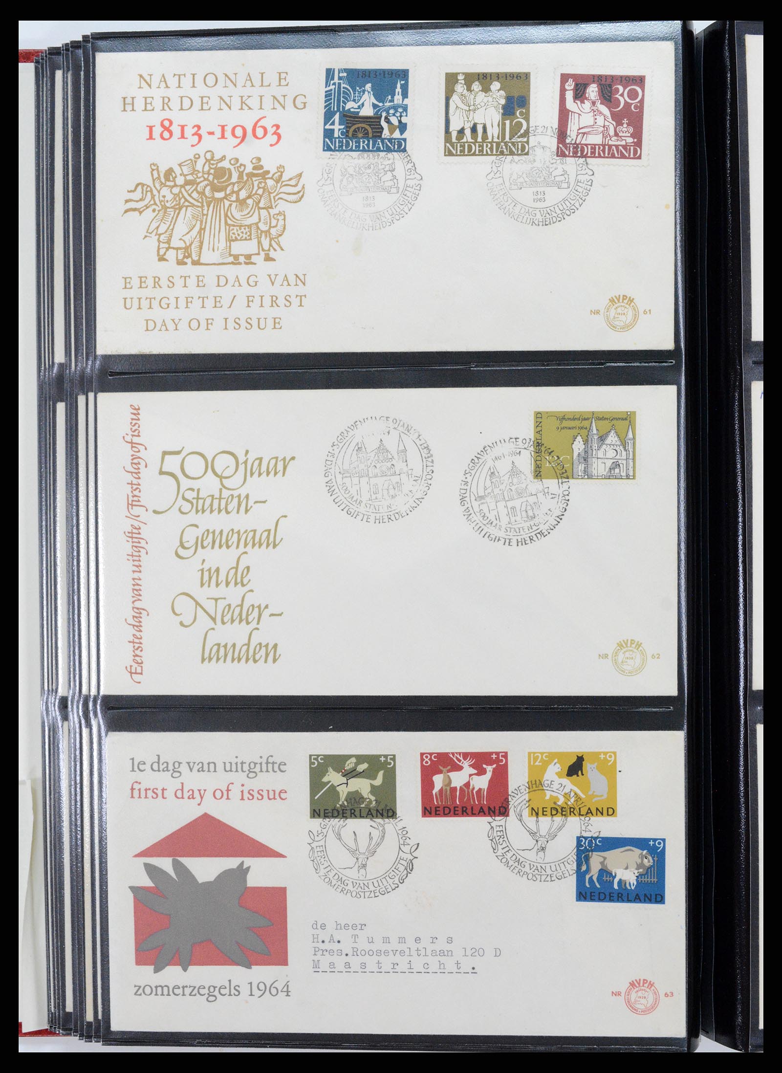 37484 023 - Postzegelverzameling 37484 Nederland FDC's 1950-1976.
