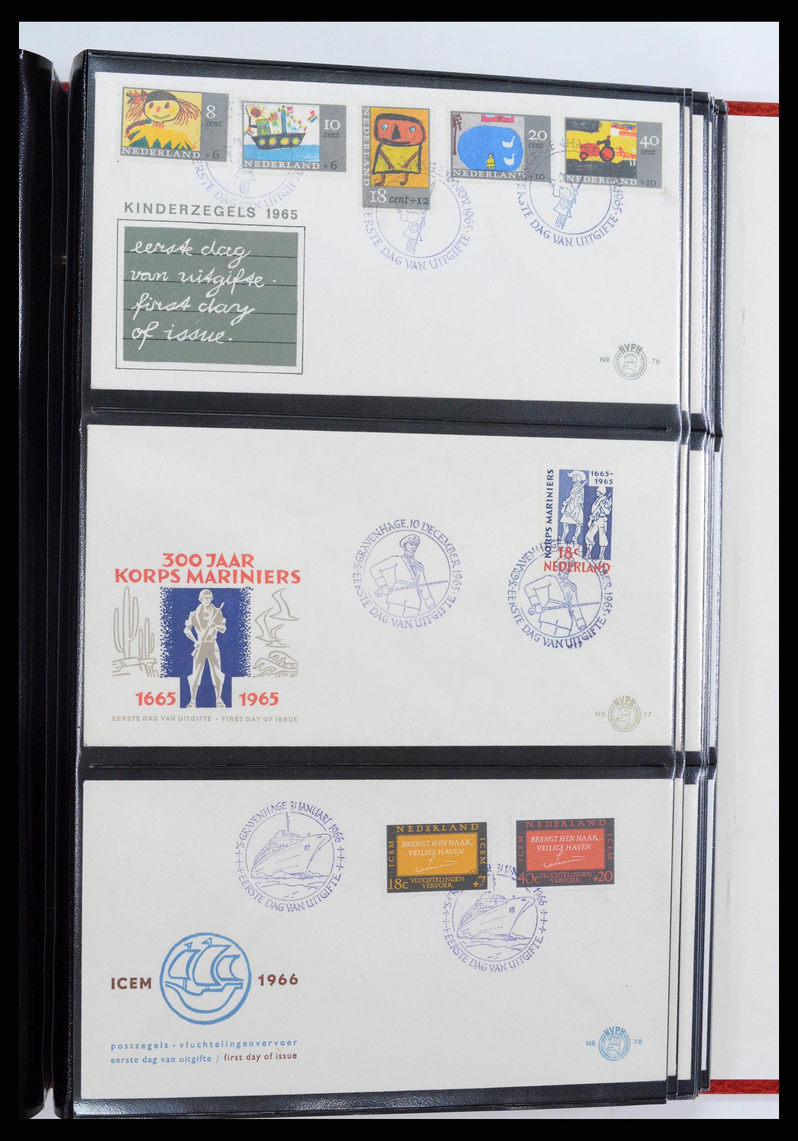 37484 028 - Postzegelverzameling 37484 Nederland FDC's 1950-1976.