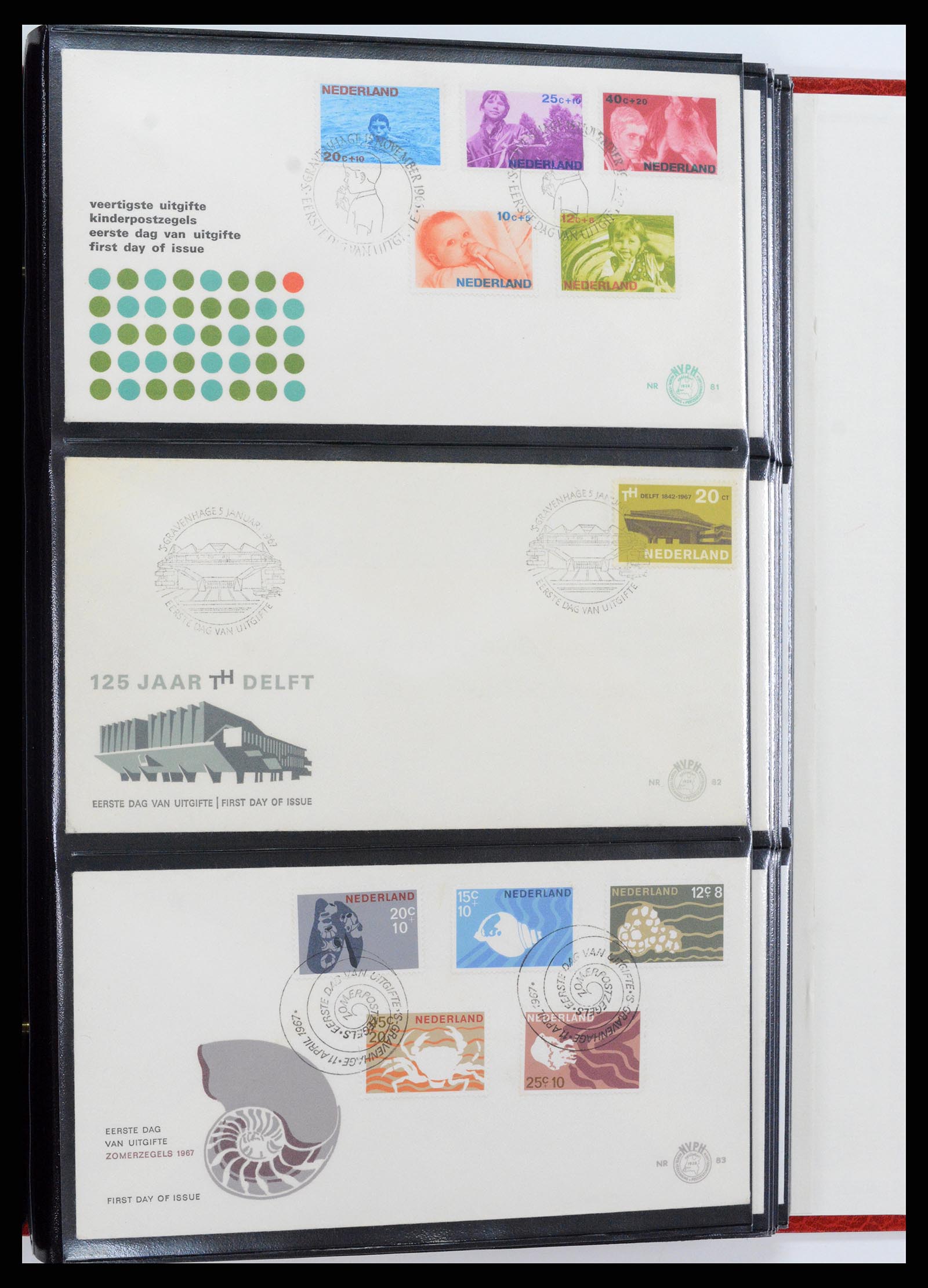 37484 030 - Postzegelverzameling 37484 Nederland FDC's 1950-1976.
