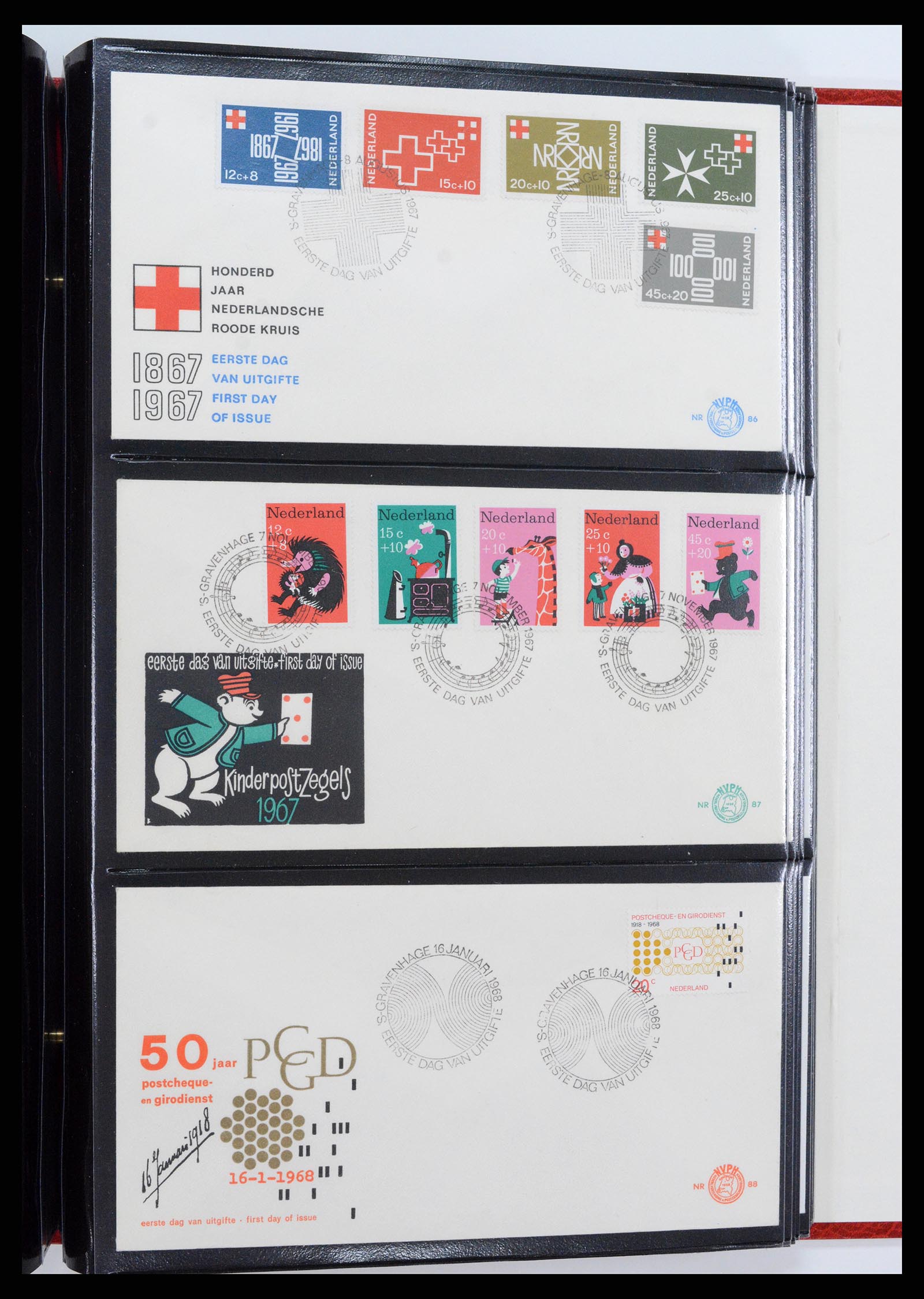 37484 032 - Postzegelverzameling 37484 Nederland FDC's 1950-1976.