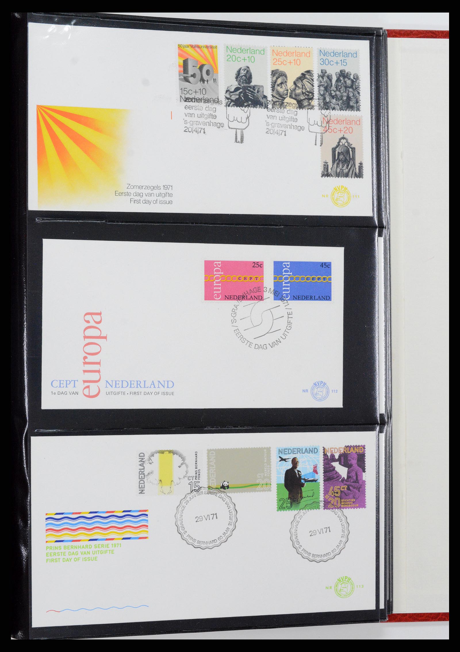 37484 040 - Postzegelverzameling 37484 Nederland FDC's 1950-1976.