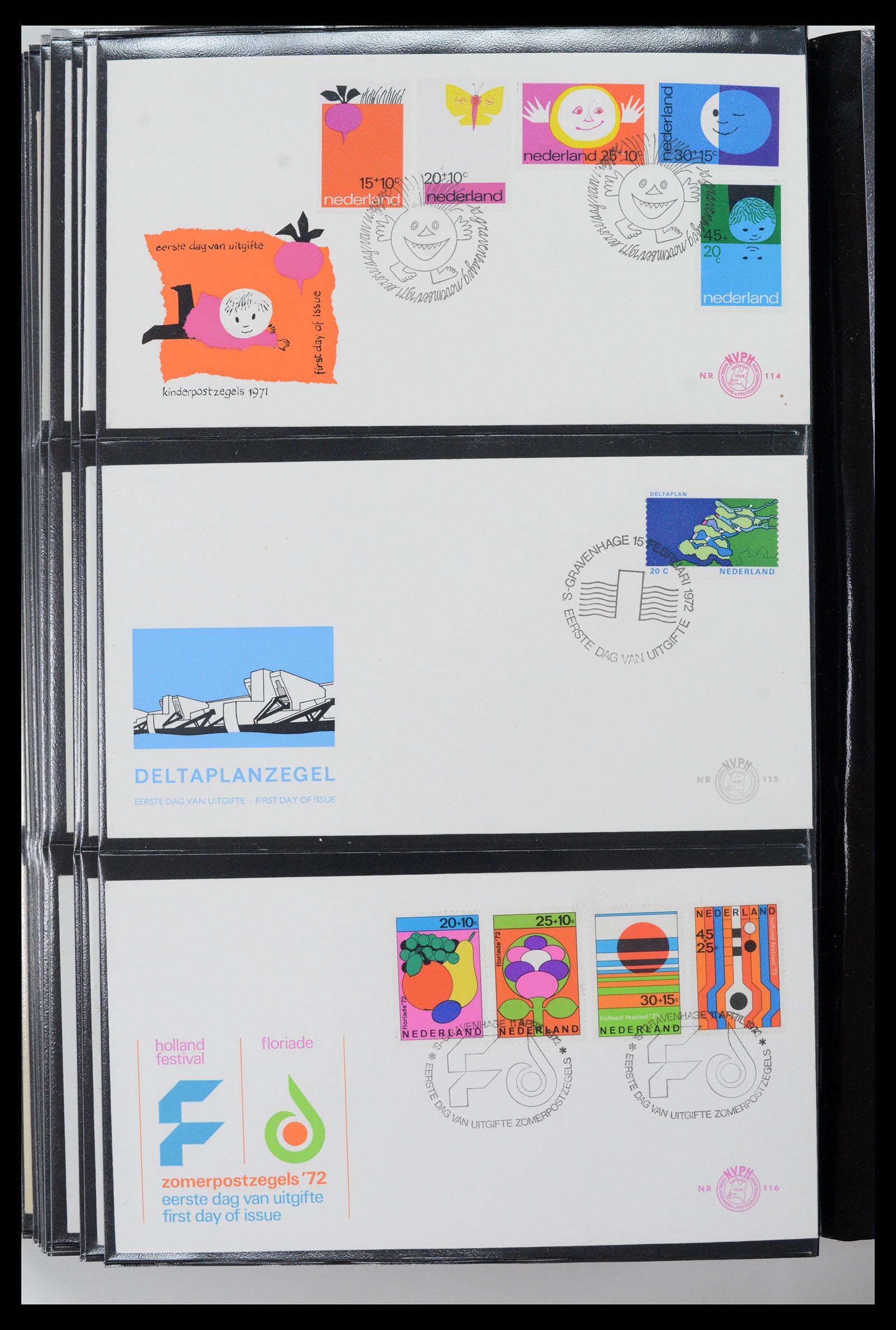 37484 042 - Postzegelverzameling 37484 Nederland FDC's 1950-1976.