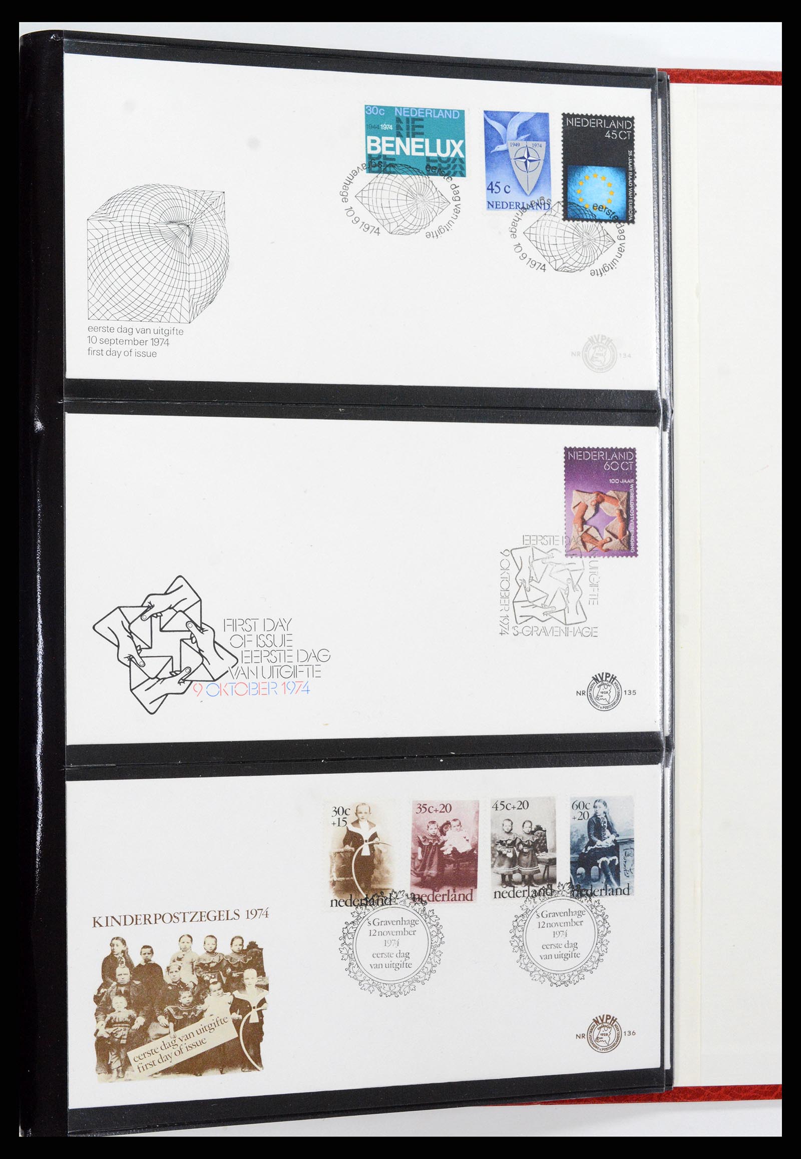 37484 048 - Postzegelverzameling 37484 Nederland FDC's 1950-1976.