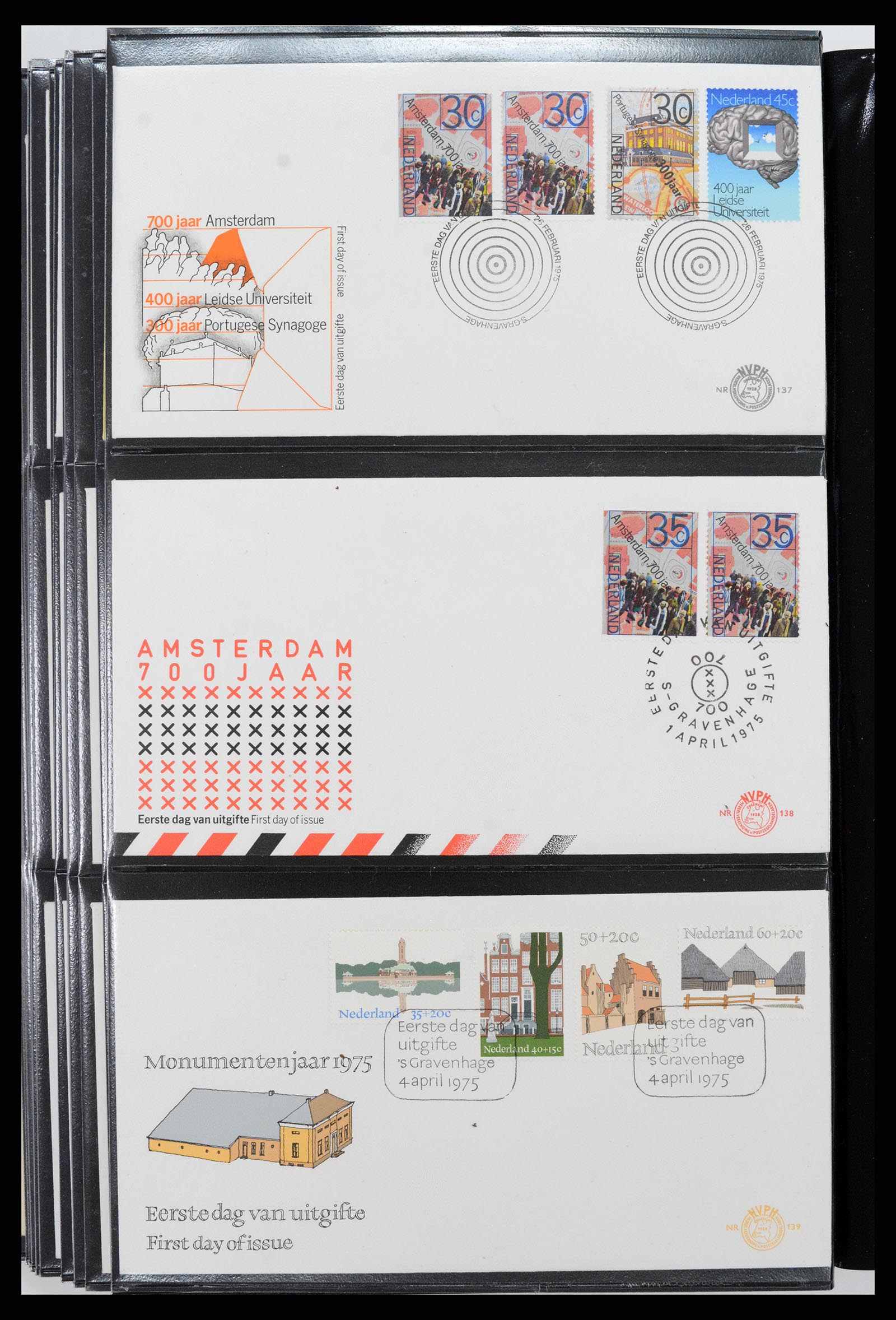 37484 049 - Postzegelverzameling 37484 Nederland FDC's 1950-1976.
