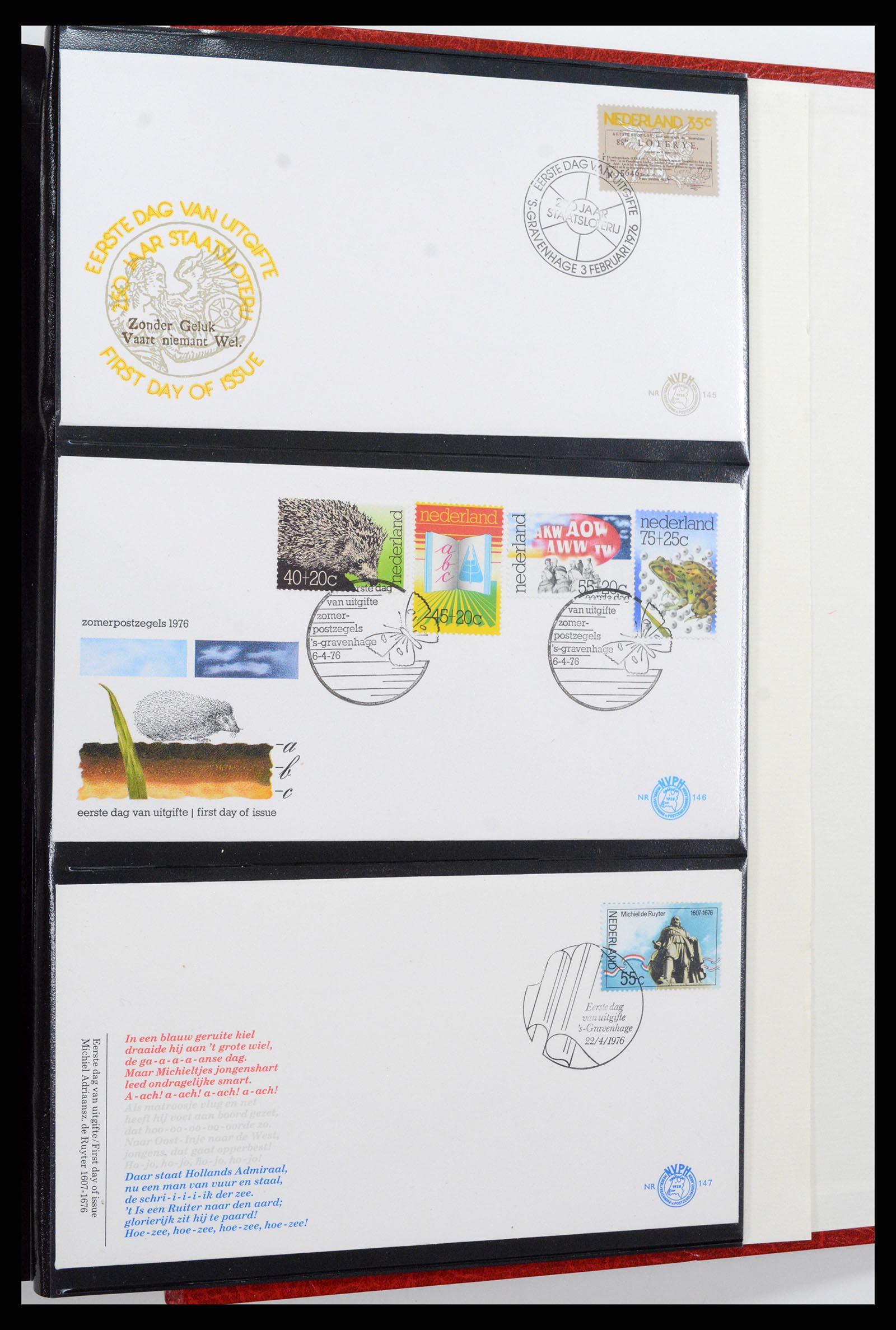 37484 052 - Postzegelverzameling 37484 Nederland FDC's 1950-1976.