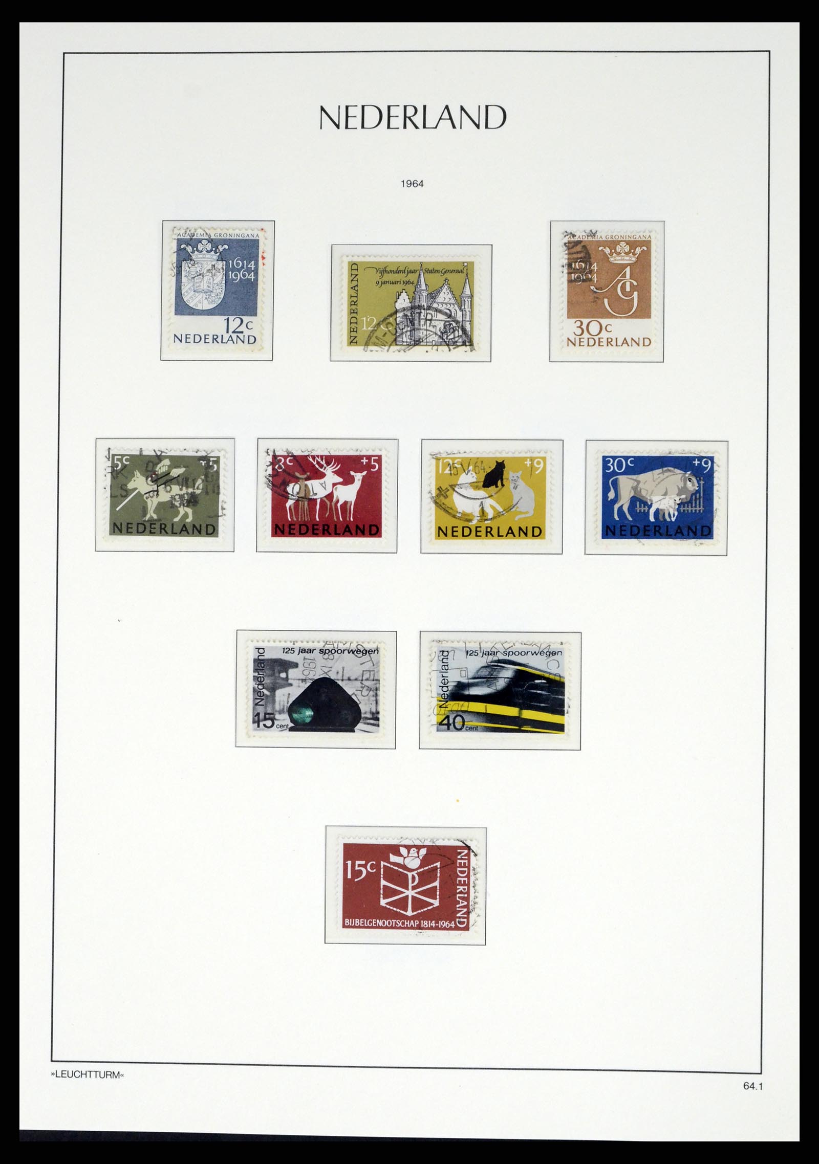 37486 087 - Postzegelverzameling 37486 Nederland 1852-1968.