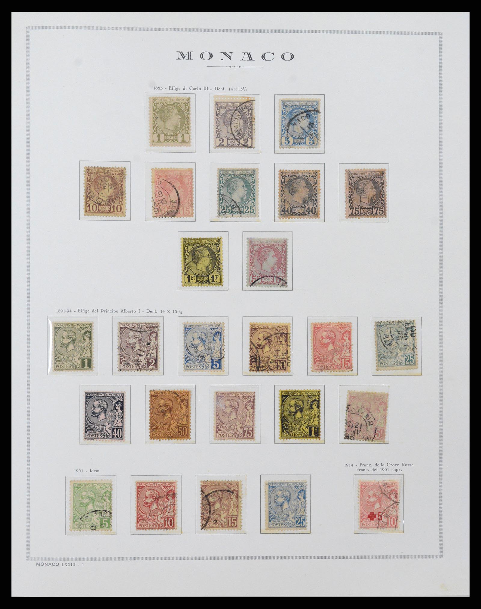 37490 001 - Postzegelverzameling 37490 Monaco 1885-1992.