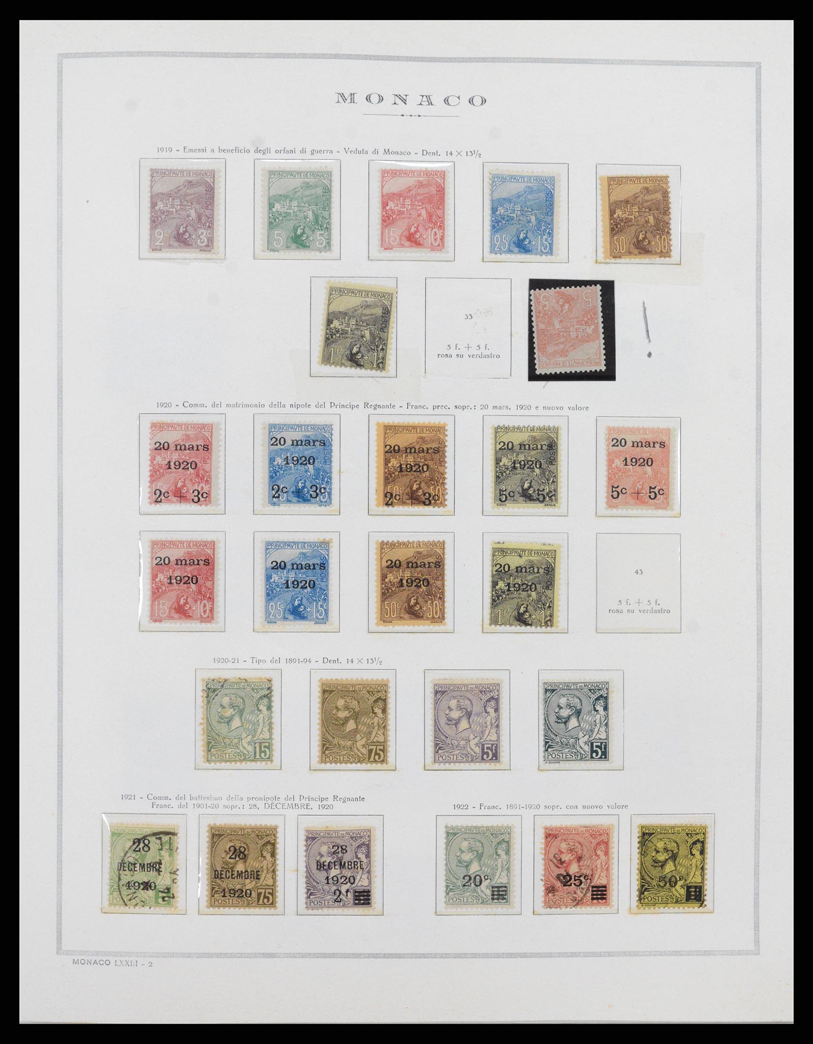 37490 003 - Postzegelverzameling 37490 Monaco 1885-1992.