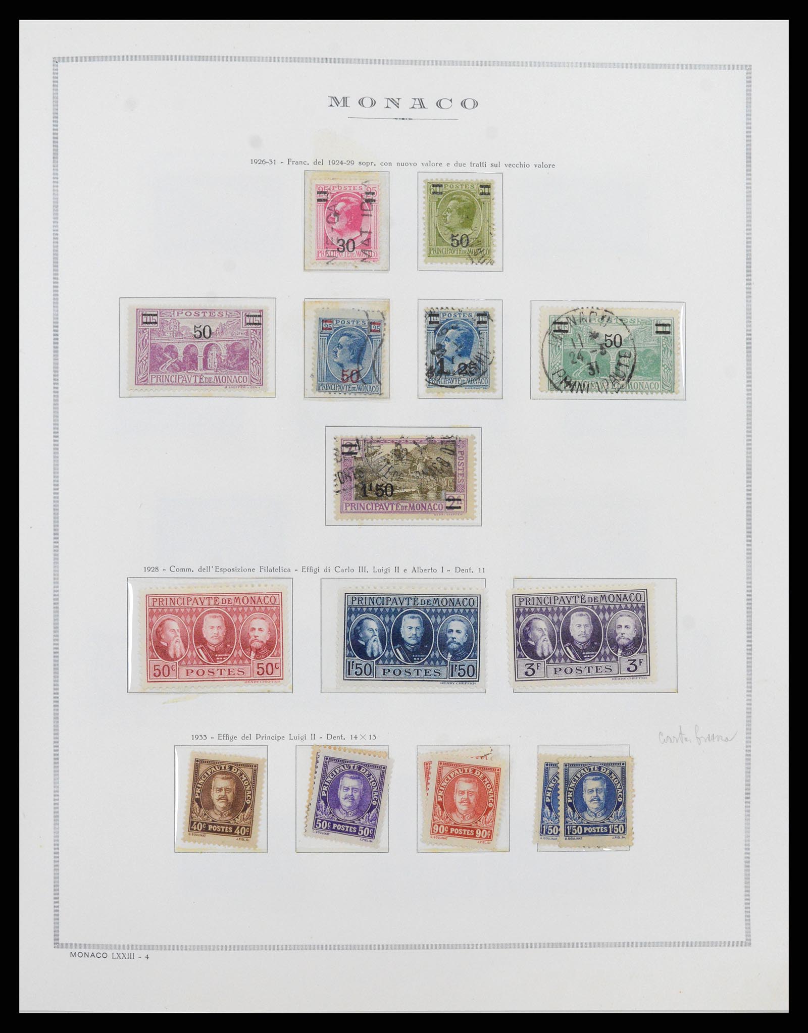 37490 007 - Postzegelverzameling 37490 Monaco 1885-1992.