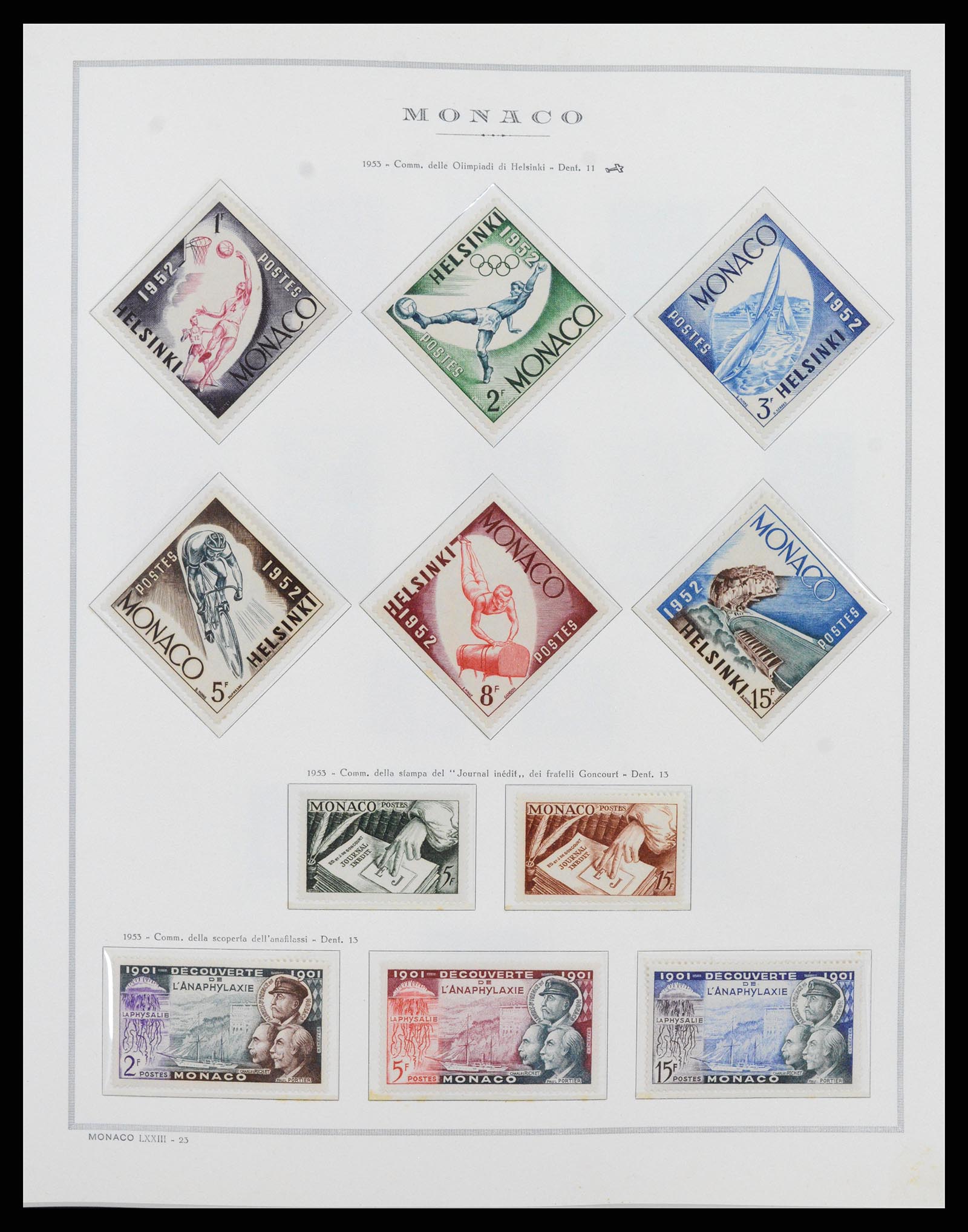 37490 030 - Postzegelverzameling 37490 Monaco 1885-1992.