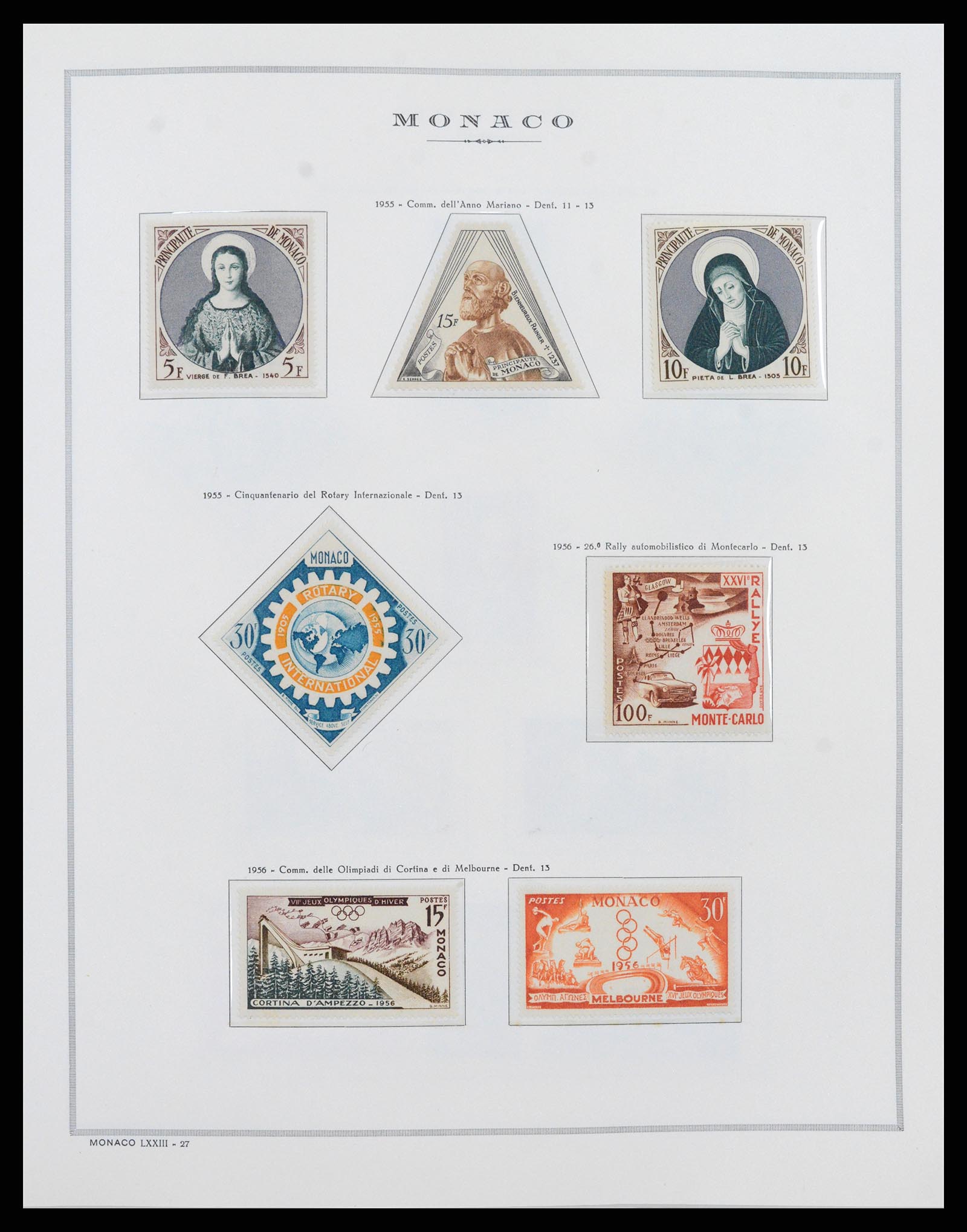 37490 034 - Postzegelverzameling 37490 Monaco 1885-1992.