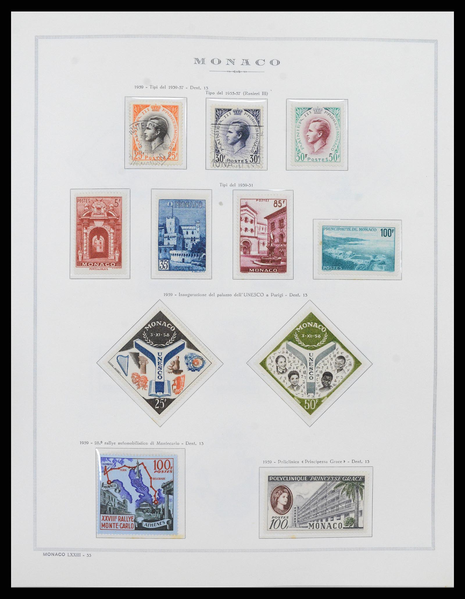 37490 040 - Postzegelverzameling 37490 Monaco 1885-1992.