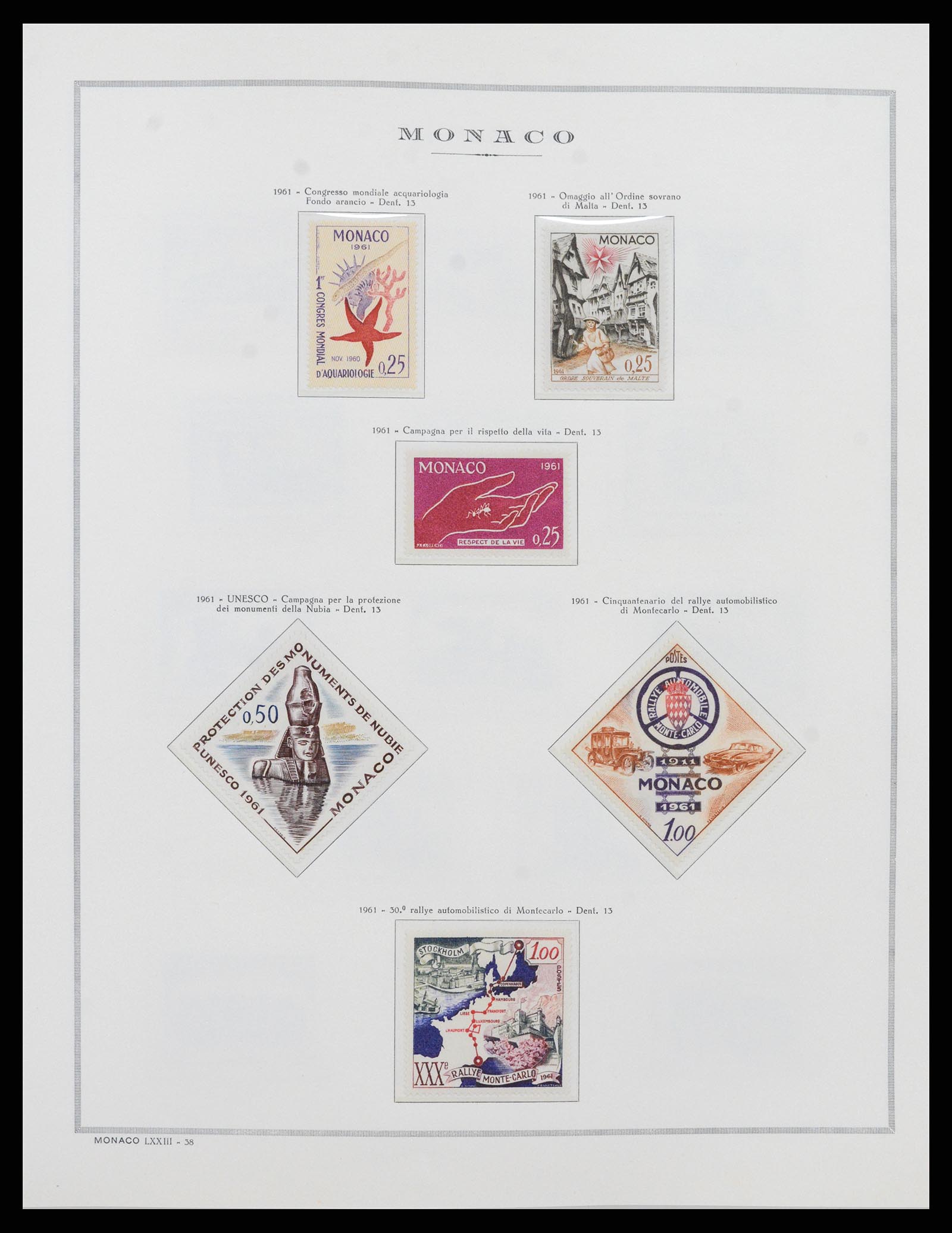 37490 045 - Postzegelverzameling 37490 Monaco 1885-1992.