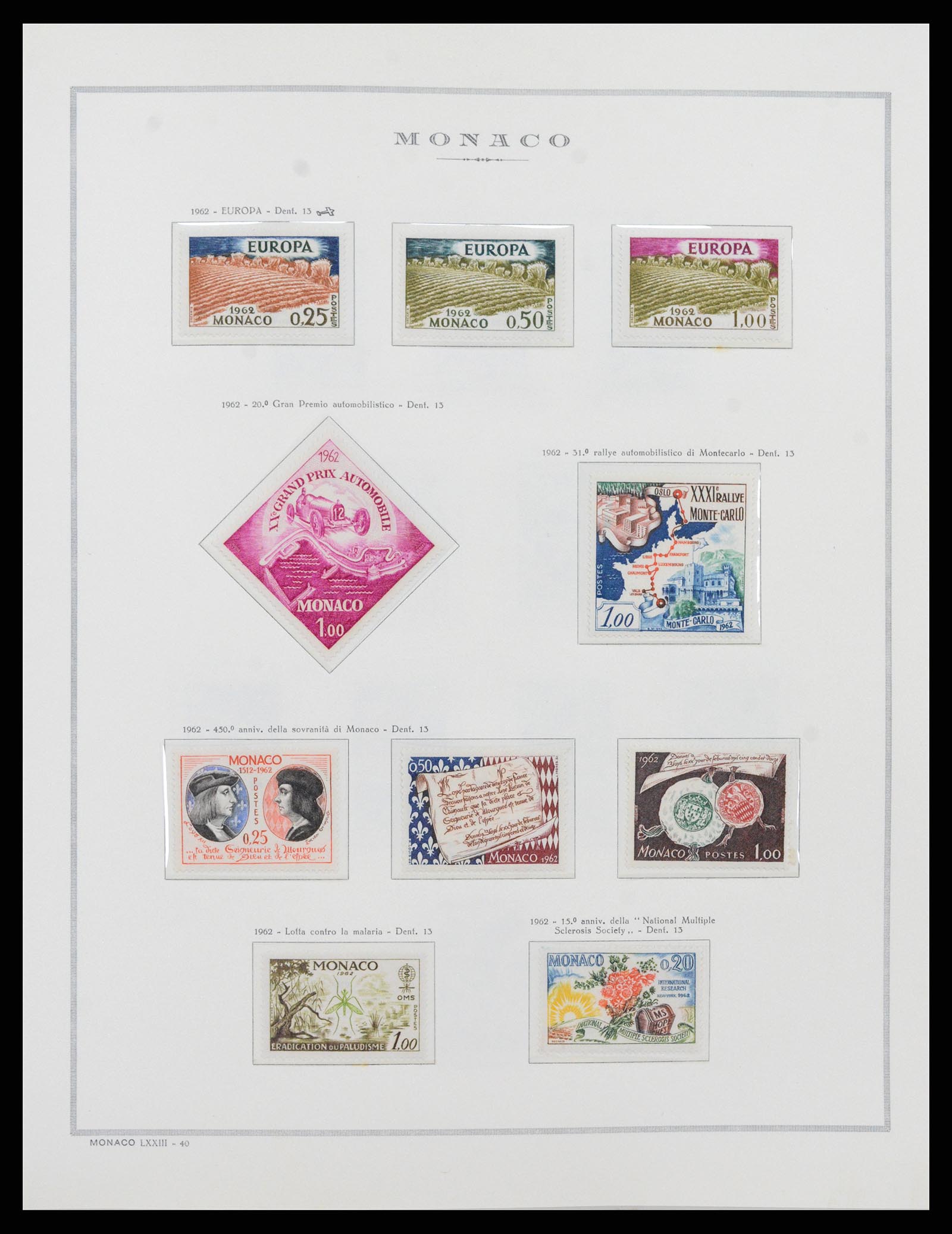 37490 047 - Postzegelverzameling 37490 Monaco 1885-1992.
