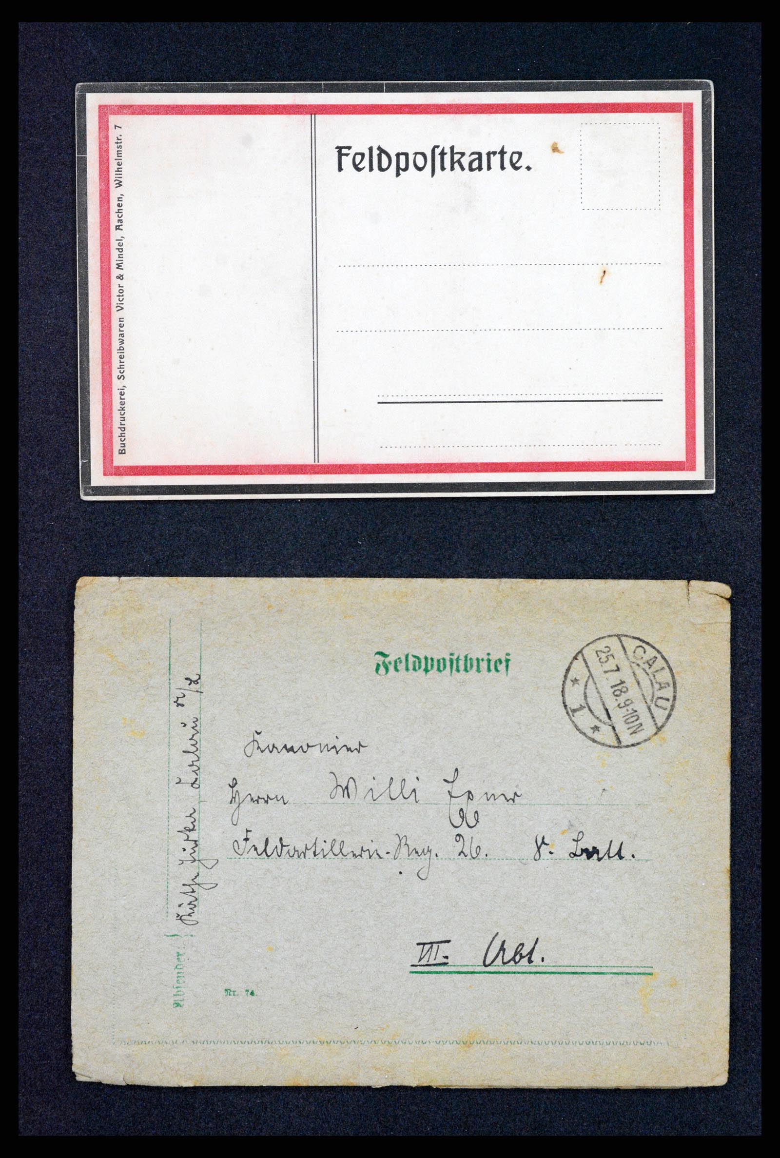 37491 015 - Postzegelverzameling 37491 Duitsland brieven en kaarten WO I 1914-191