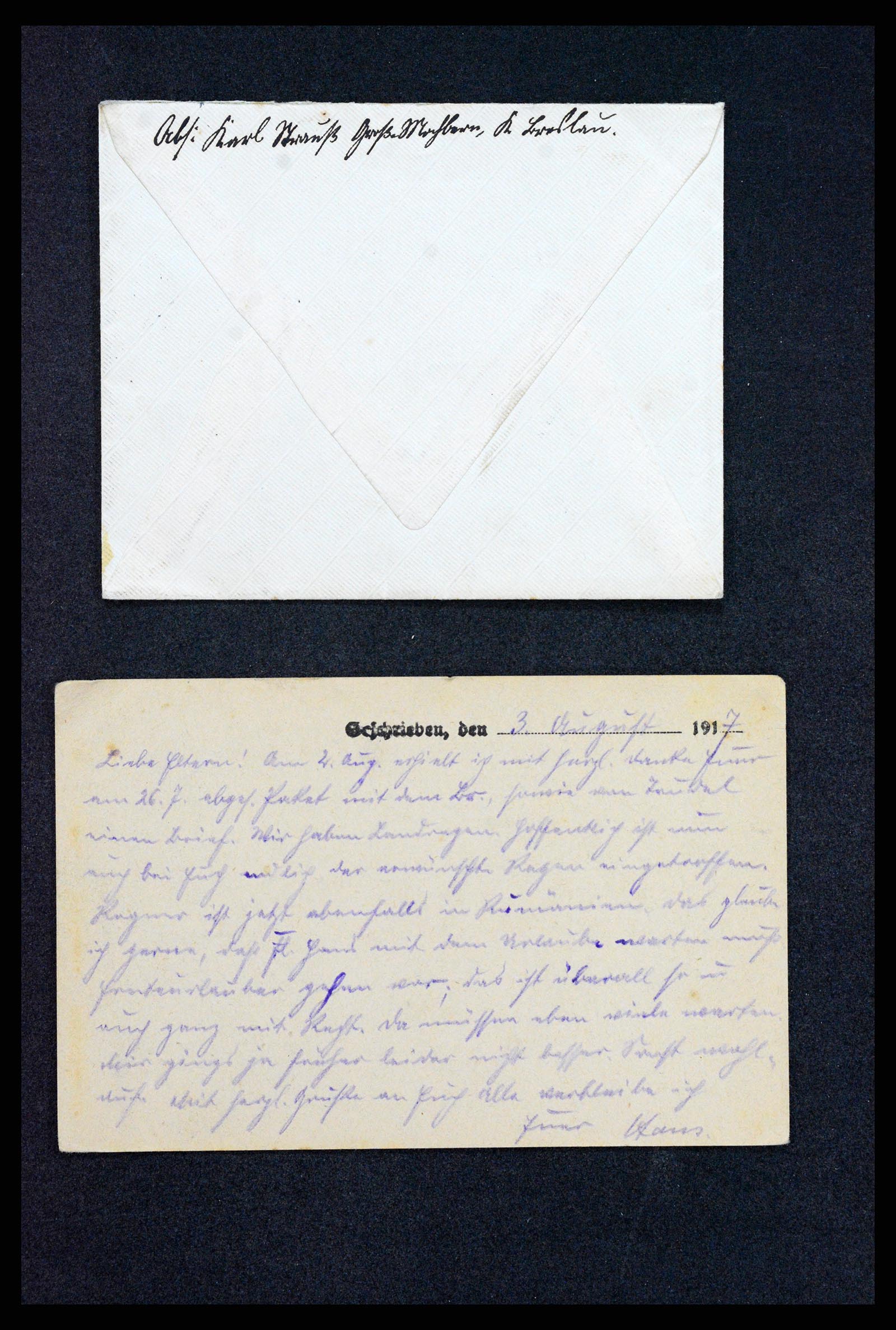 37491 020 - Postzegelverzameling 37491 Duitsland brieven en kaarten WO I 1914-191
