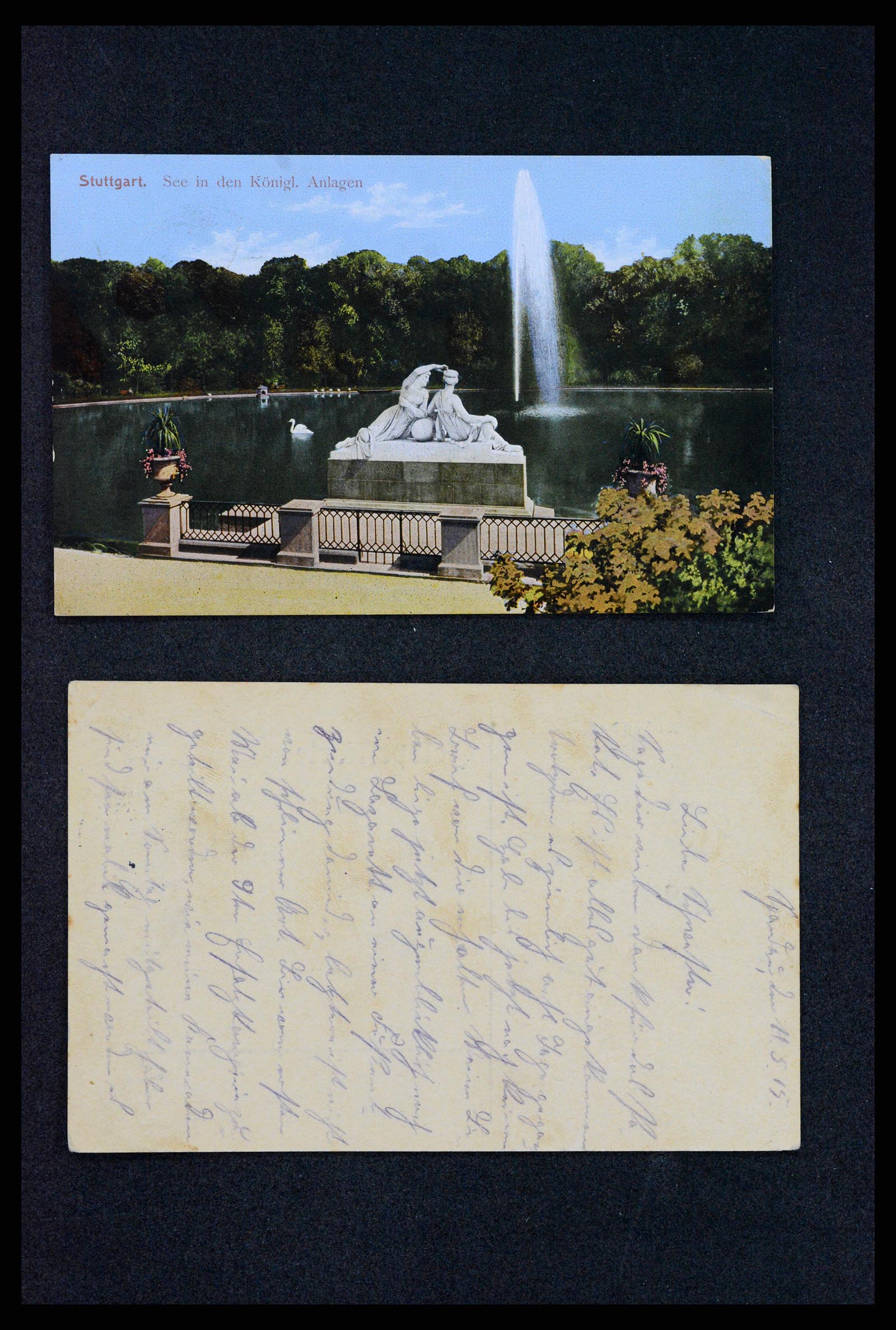 37491 024 - Postzegelverzameling 37491 Duitsland brieven en kaarten WO I 1914-191