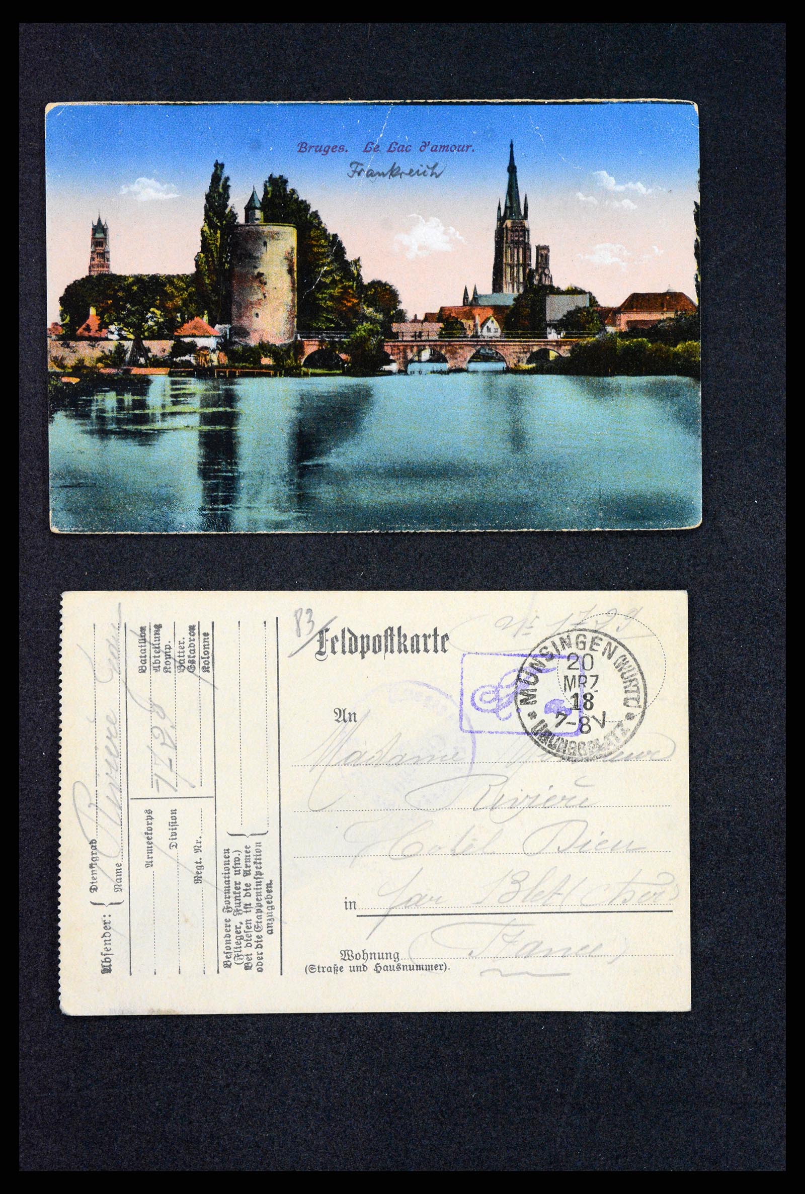 37491 036 - Postzegelverzameling 37491 Duitsland brieven en kaarten WO I 1914-191