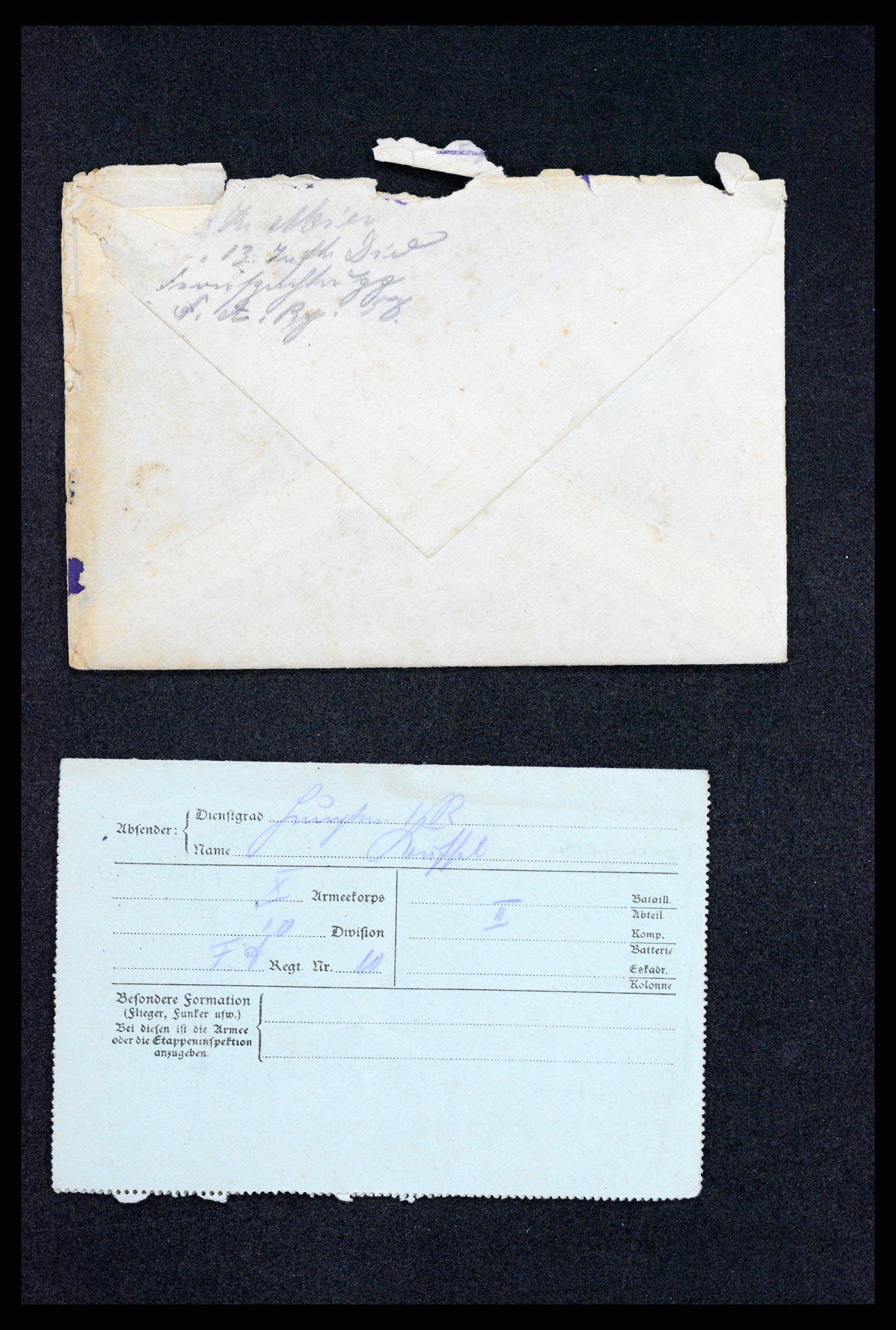 37491 040 - Postzegelverzameling 37491 Duitsland brieven en kaarten WO I 1914-191