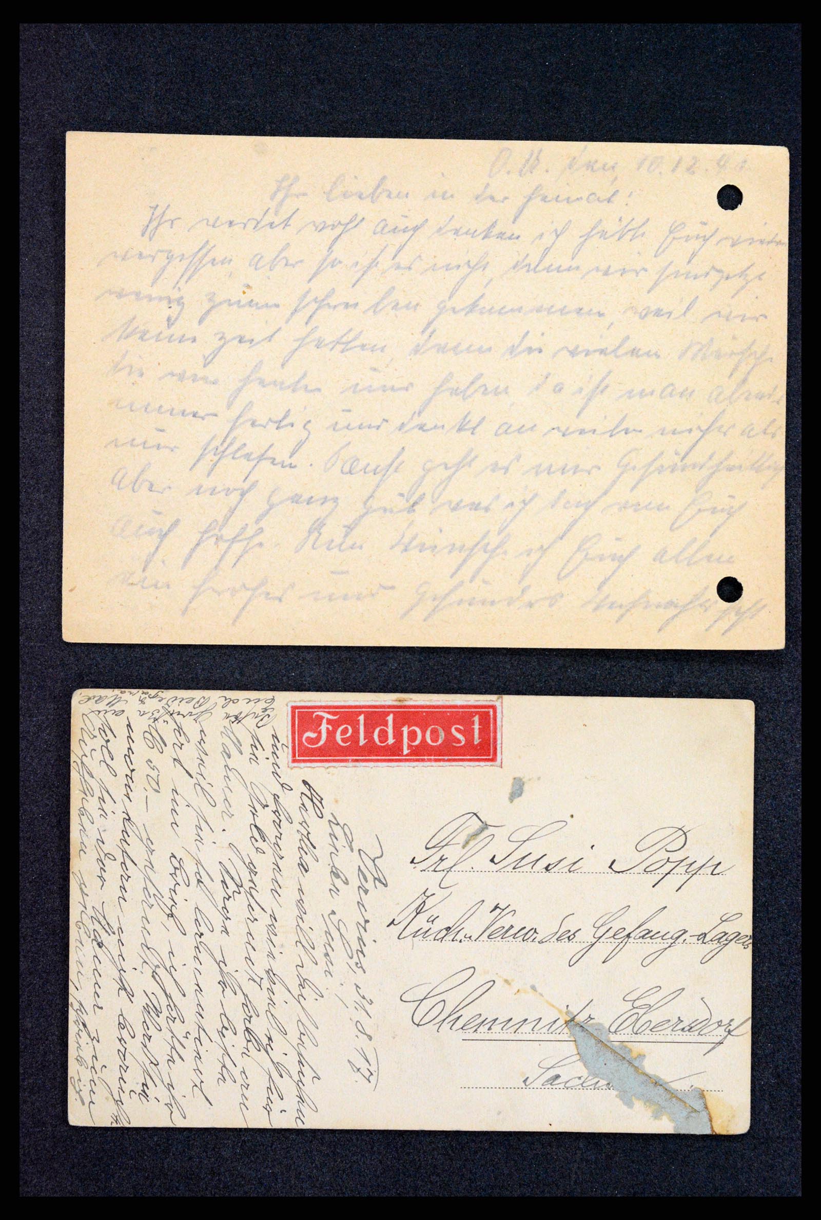 37491 041 - Postzegelverzameling 37491 Duitsland brieven en kaarten WO I 1914-191