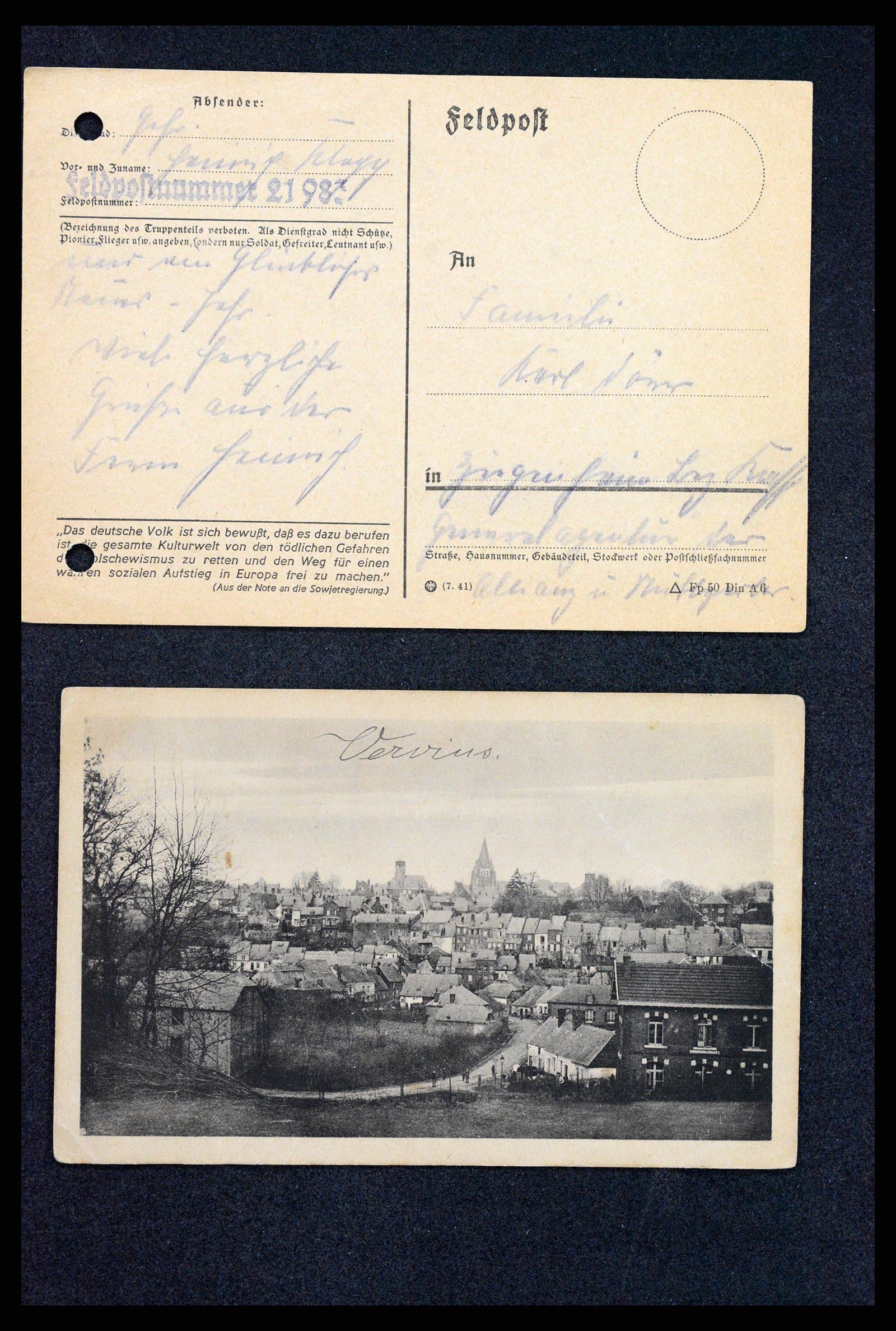 37491 042 - Postzegelverzameling 37491 Duitsland brieven en kaarten WO I 1914-191
