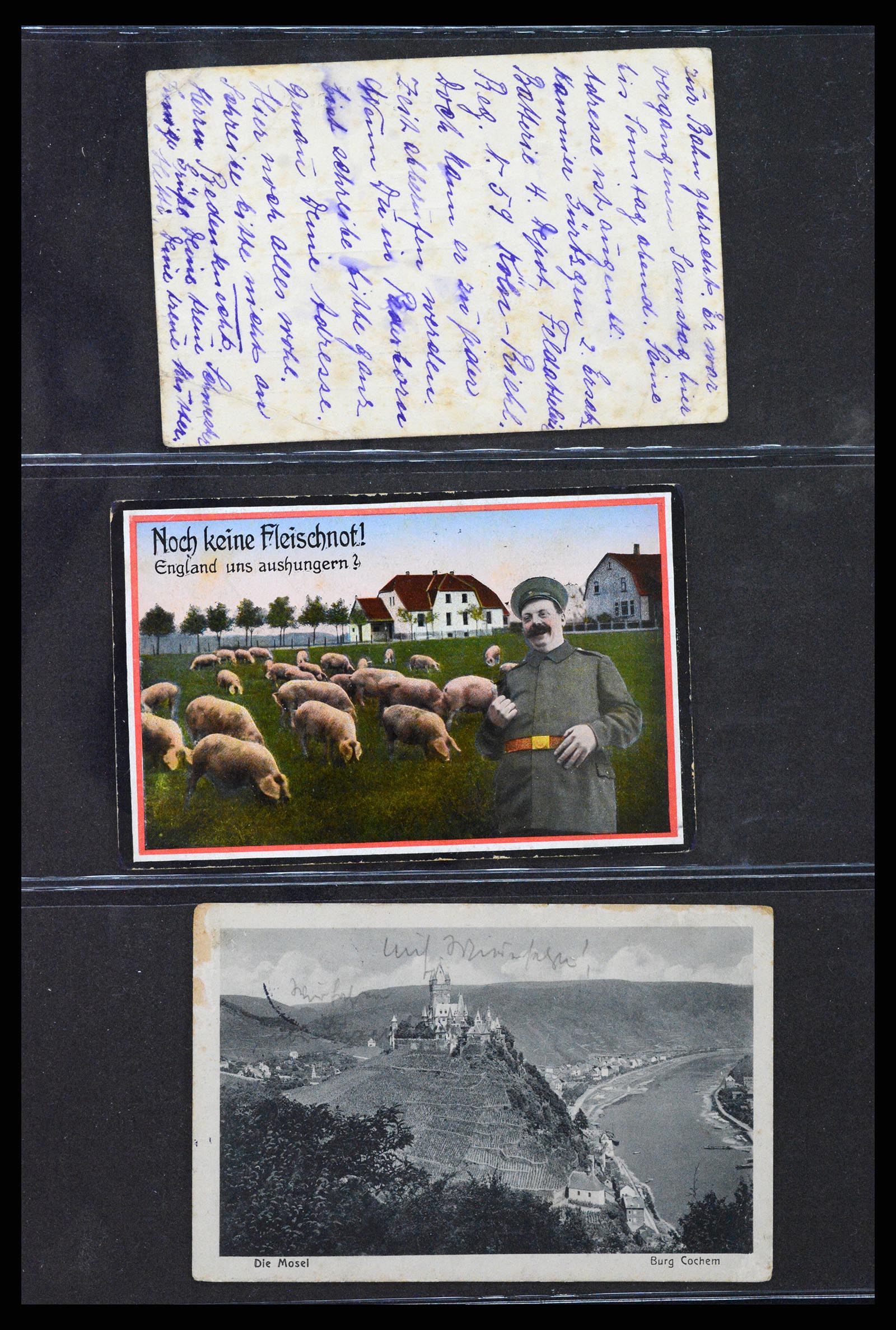 37491 050 - Postzegelverzameling 37491 Duitsland brieven en kaarten WO I 1914-191