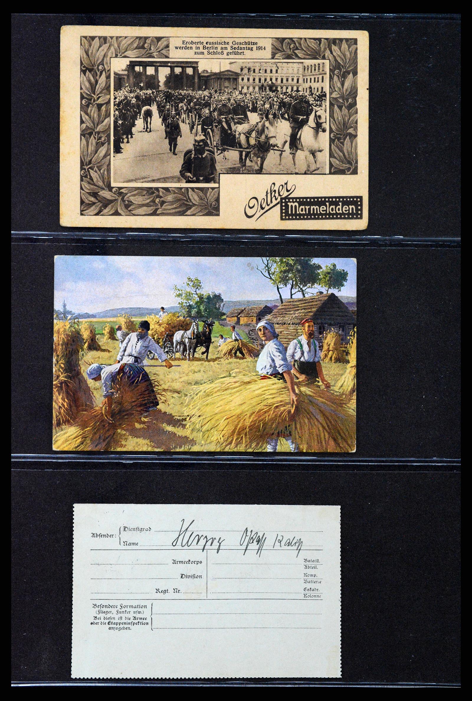 37491 052 - Postzegelverzameling 37491 Duitsland brieven en kaarten WO I 1914-191