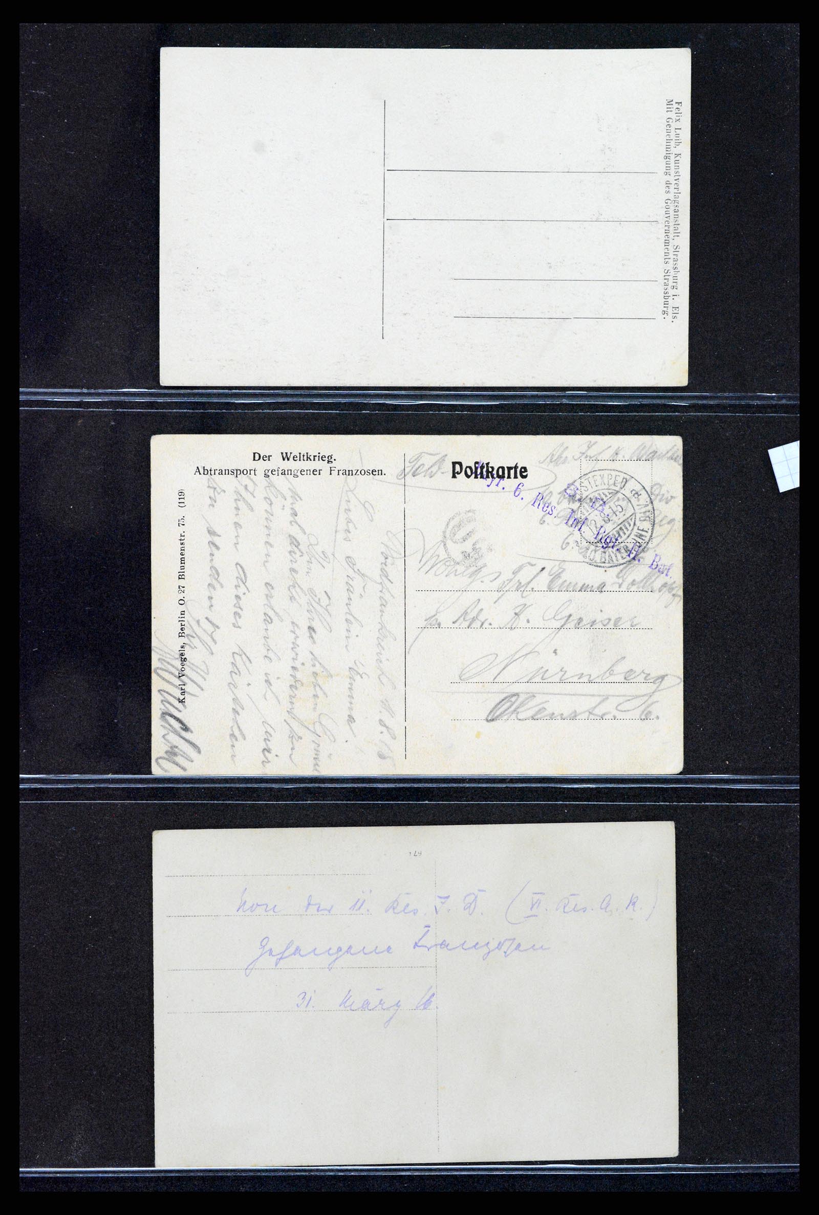 37491 053 - Postzegelverzameling 37491 Duitsland brieven en kaarten WO I 1914-191