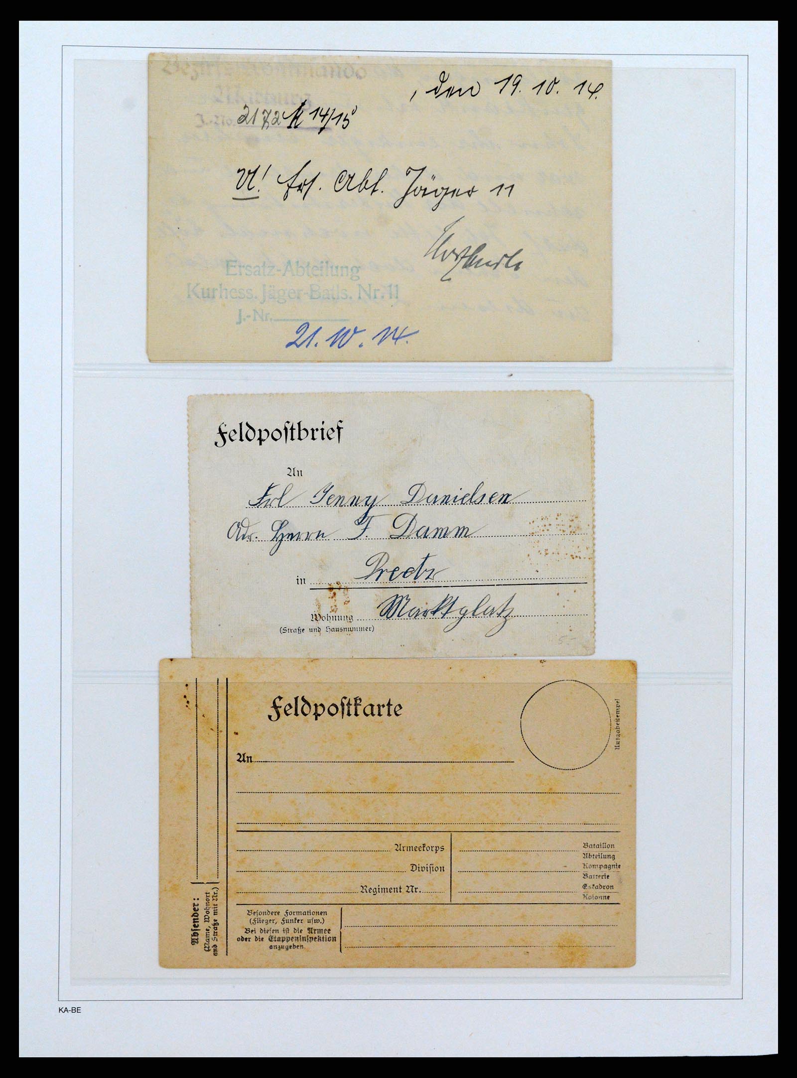37491 067 - Postzegelverzameling 37491 Duitsland brieven en kaarten WO I 1914-191
