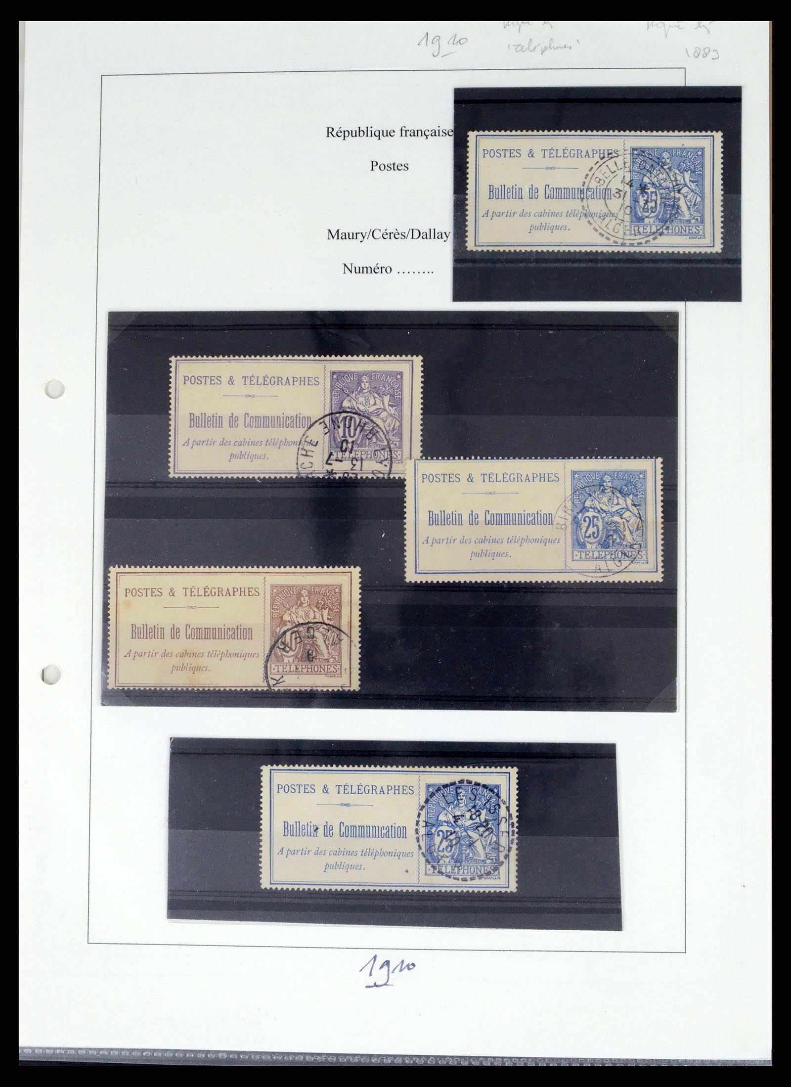 37492 021 - Postzegelverzameling 37492 Frankrijk back of the book en poststukken 