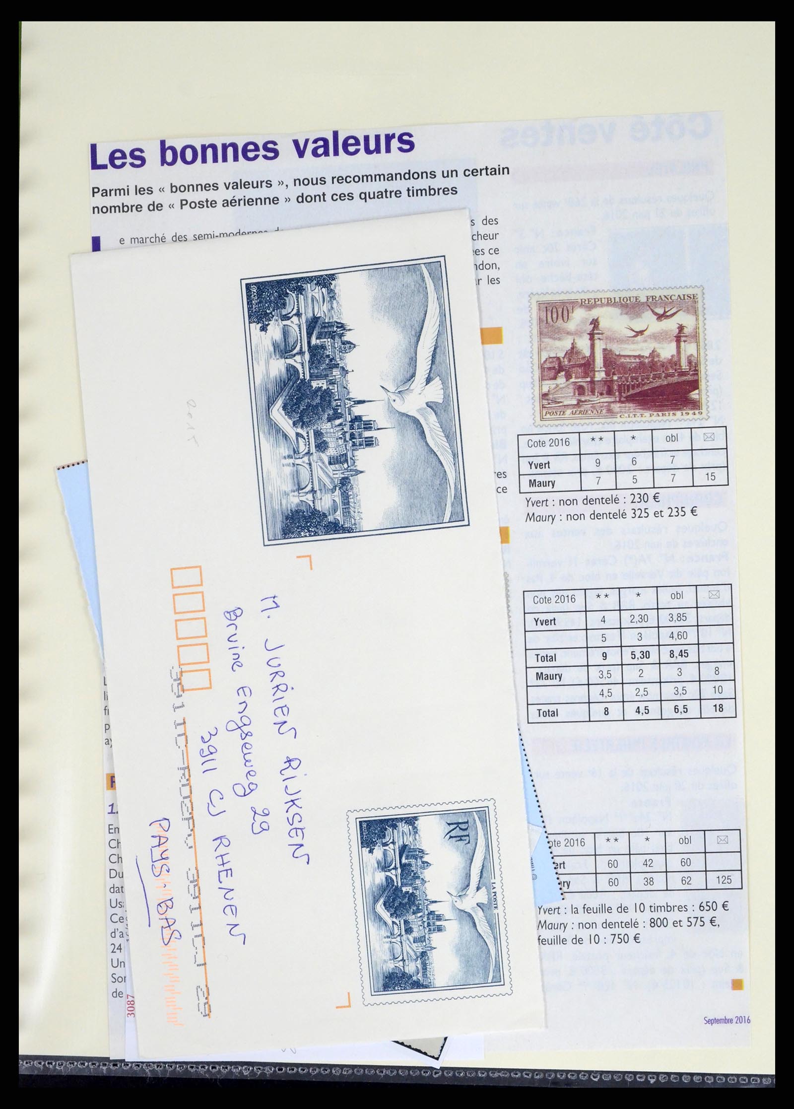 37492 032 - Postzegelverzameling 37492 Frankrijk back of the book en poststukken 